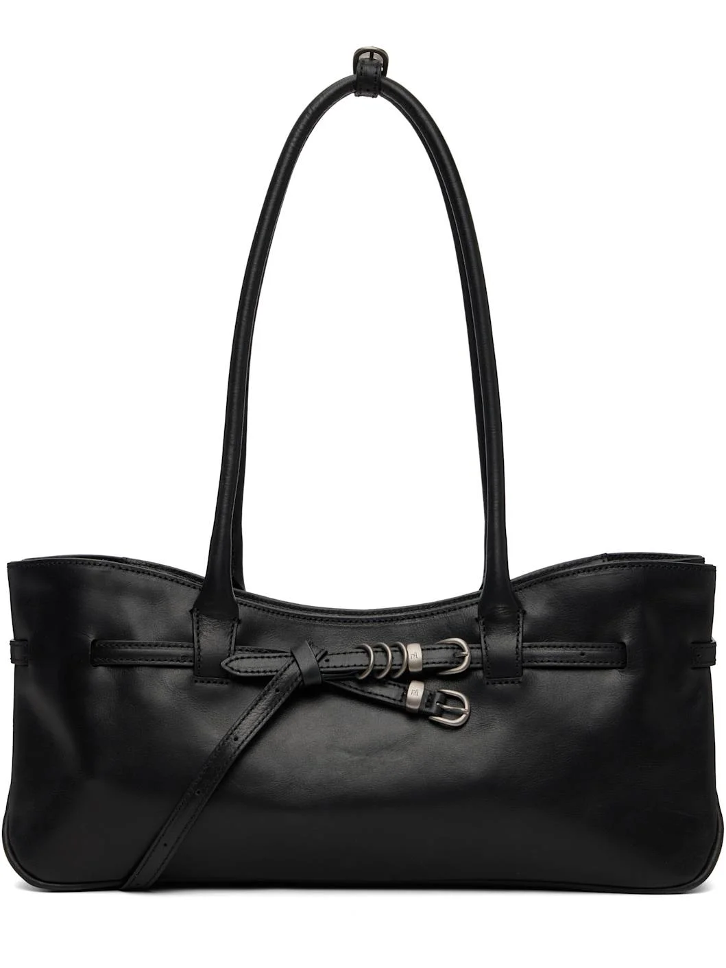 Black Leather 'Grandma' Used Shoulder Bag - 1