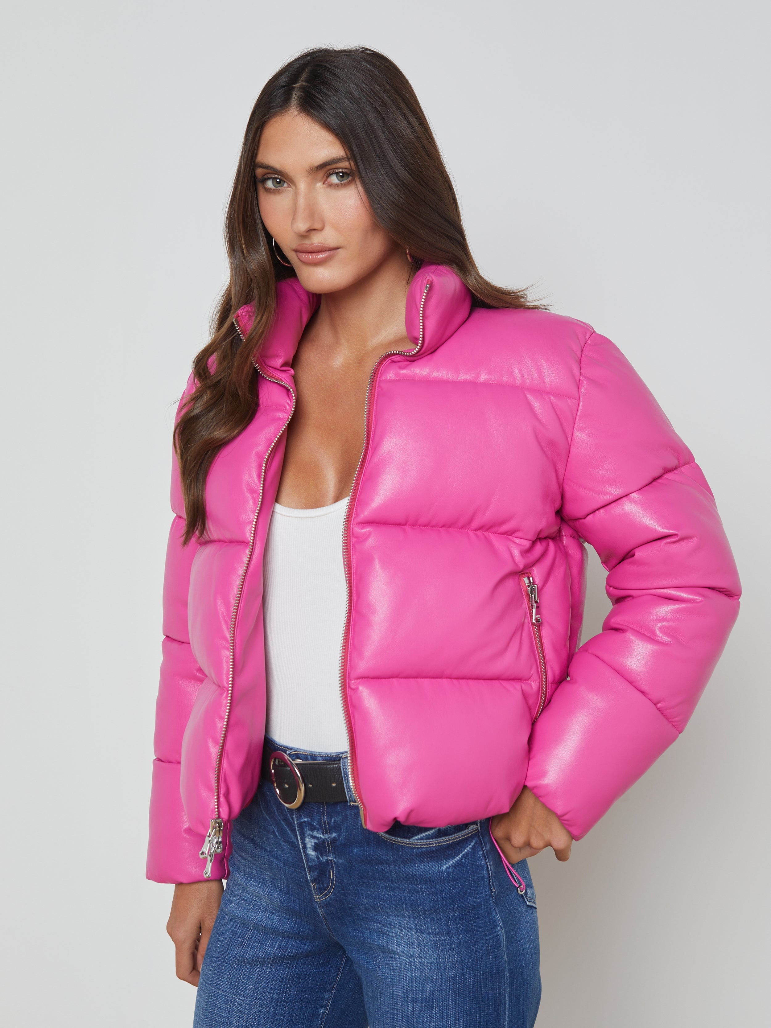Larsen Vegan Leather Puffer Jacket - 3