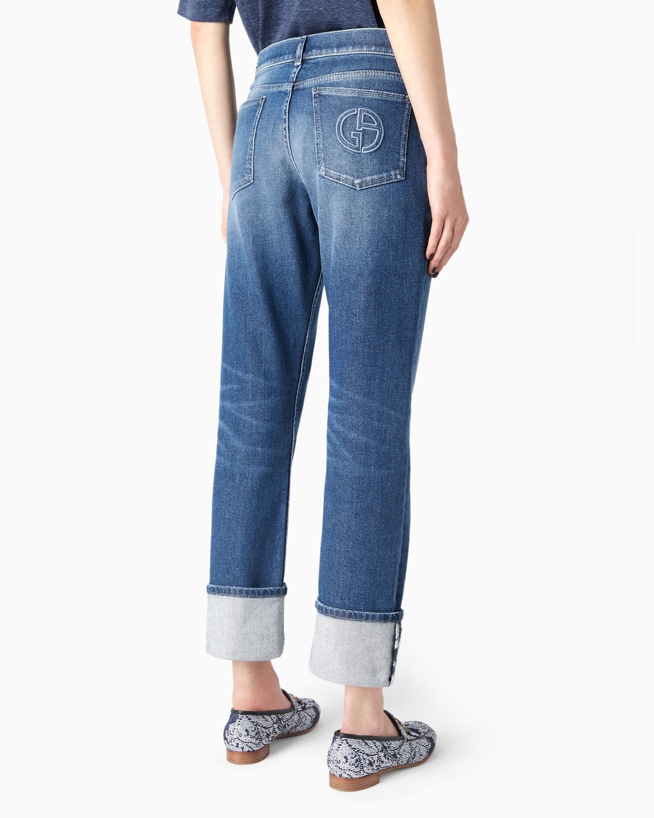 Denim Collection five-pocket trousers in stretch cotton denim - 3