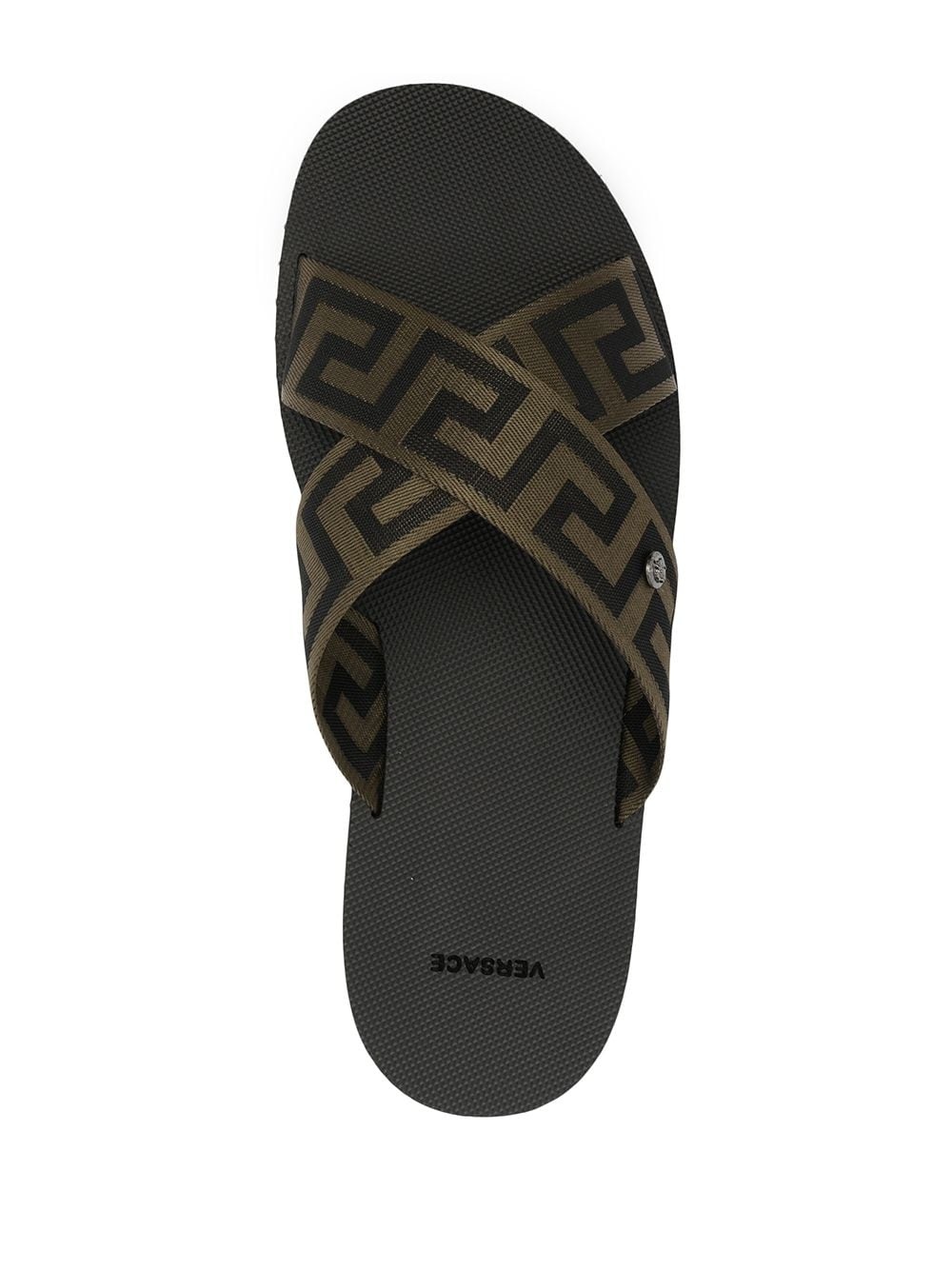 Greca-pattern crossover-strap sandals - 4