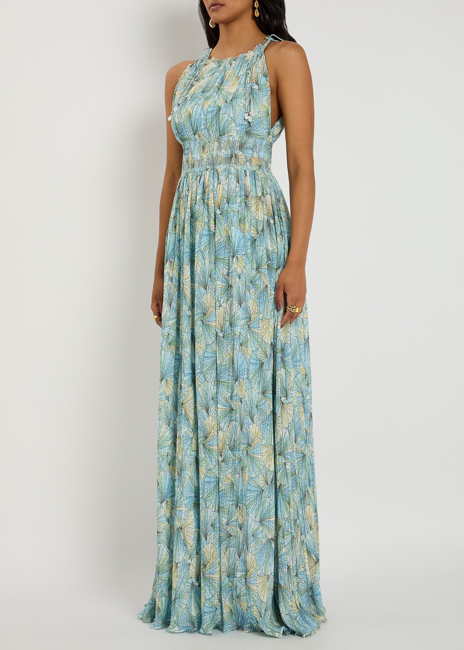 Veronica Beard Yardley Printed Chiffon Maxi Dress - 2