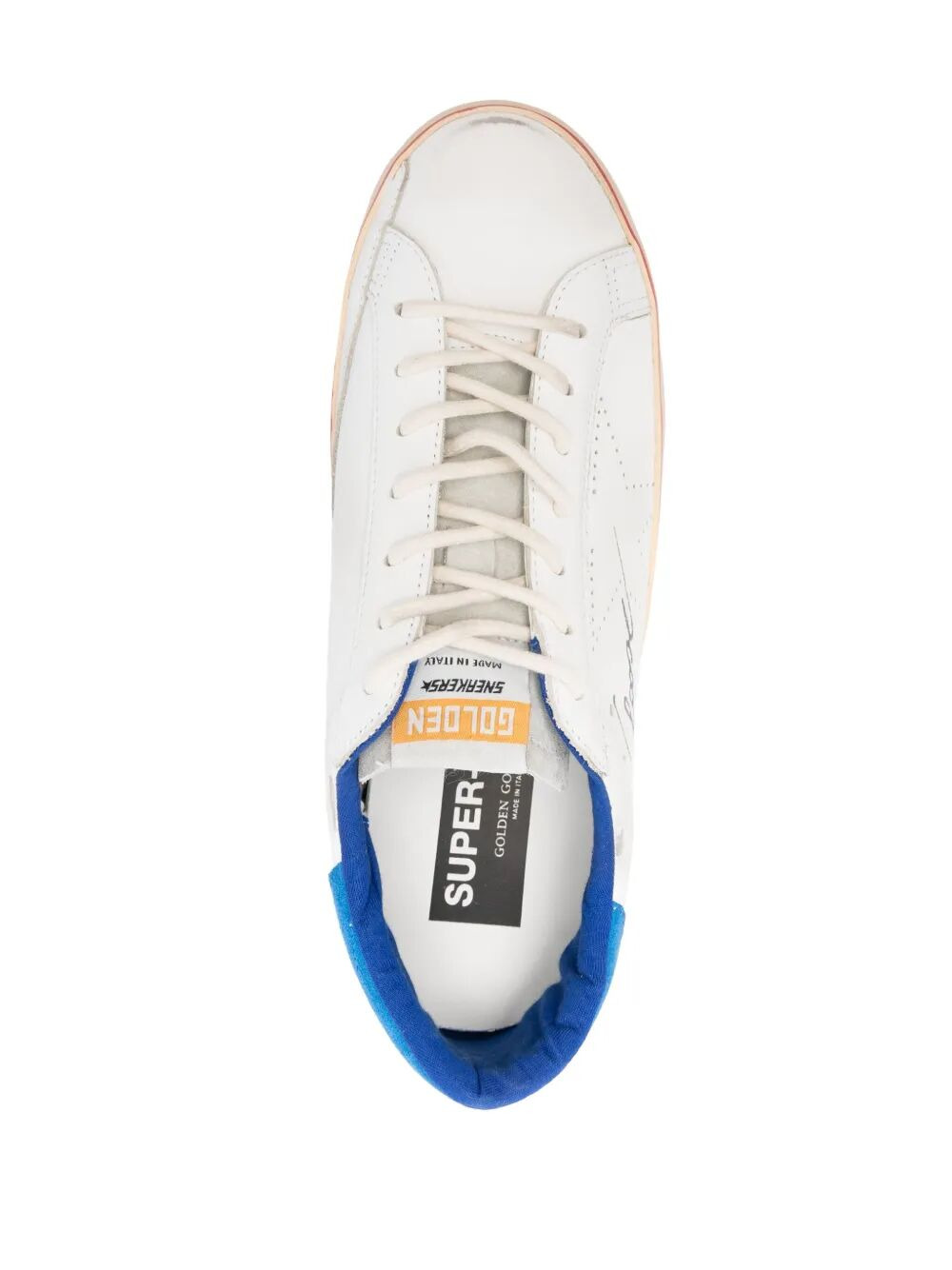 Golden Goose Men "Super Star" Leather Upper With Signature Suede Tongue And Heel Skate Star Sneakers - 4
