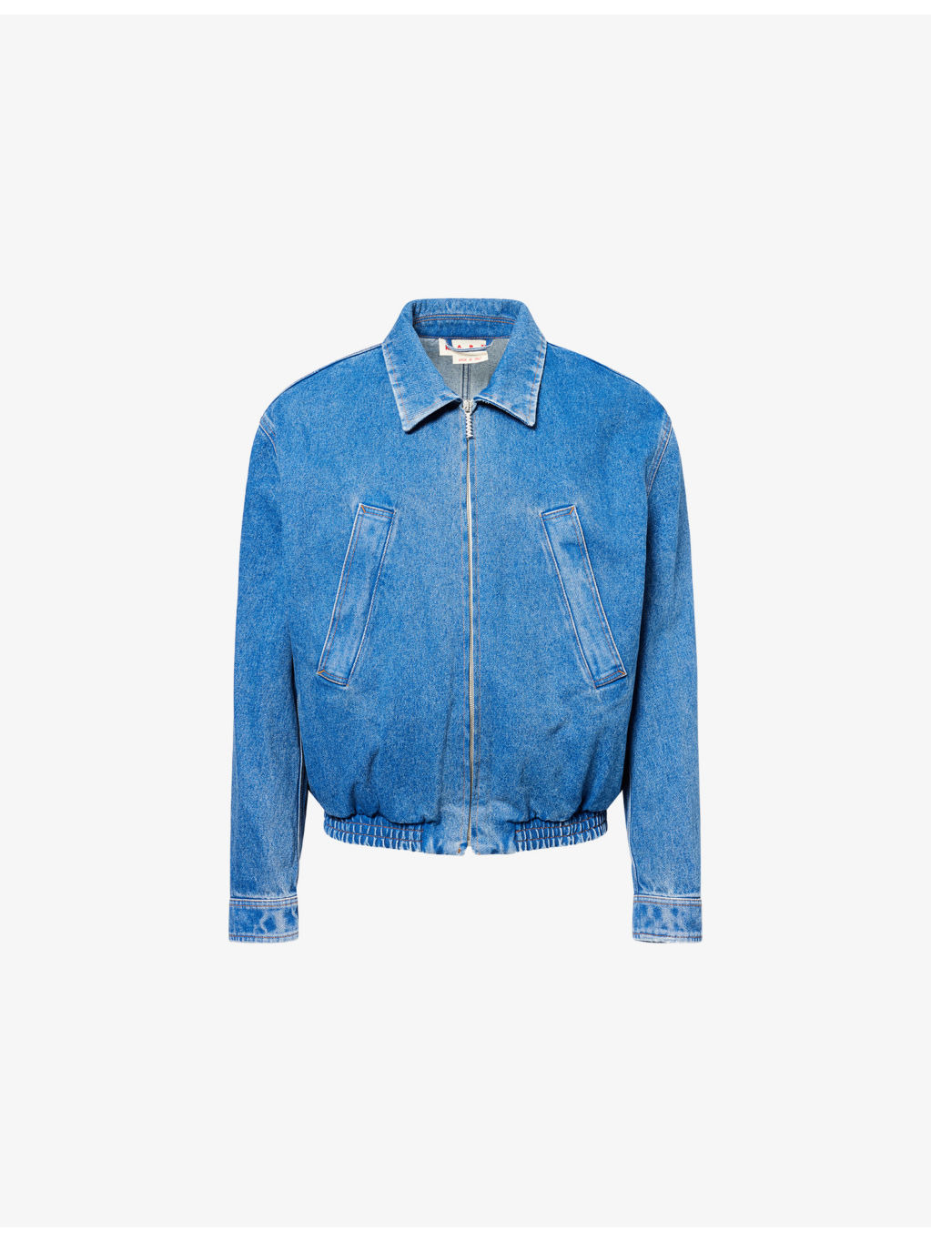 Logo-Embroidered Denim Blouson Jacket - 1