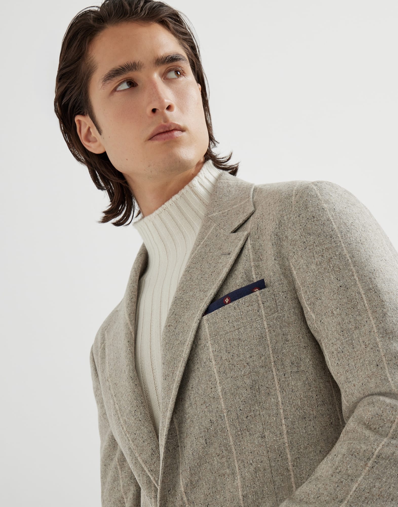 Silk pocket square with diamond design - 3