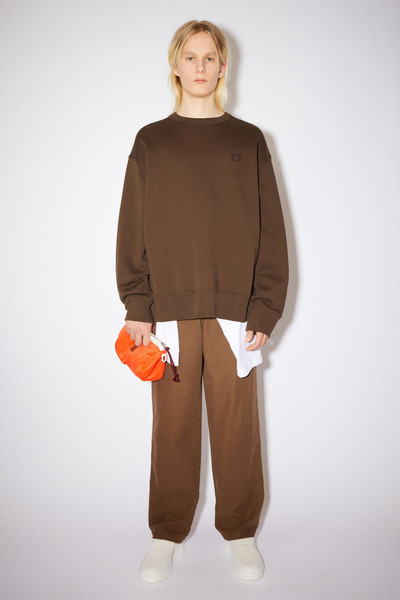 Acne Studios Crew neck sweatshirt - Chestnut brown outlook