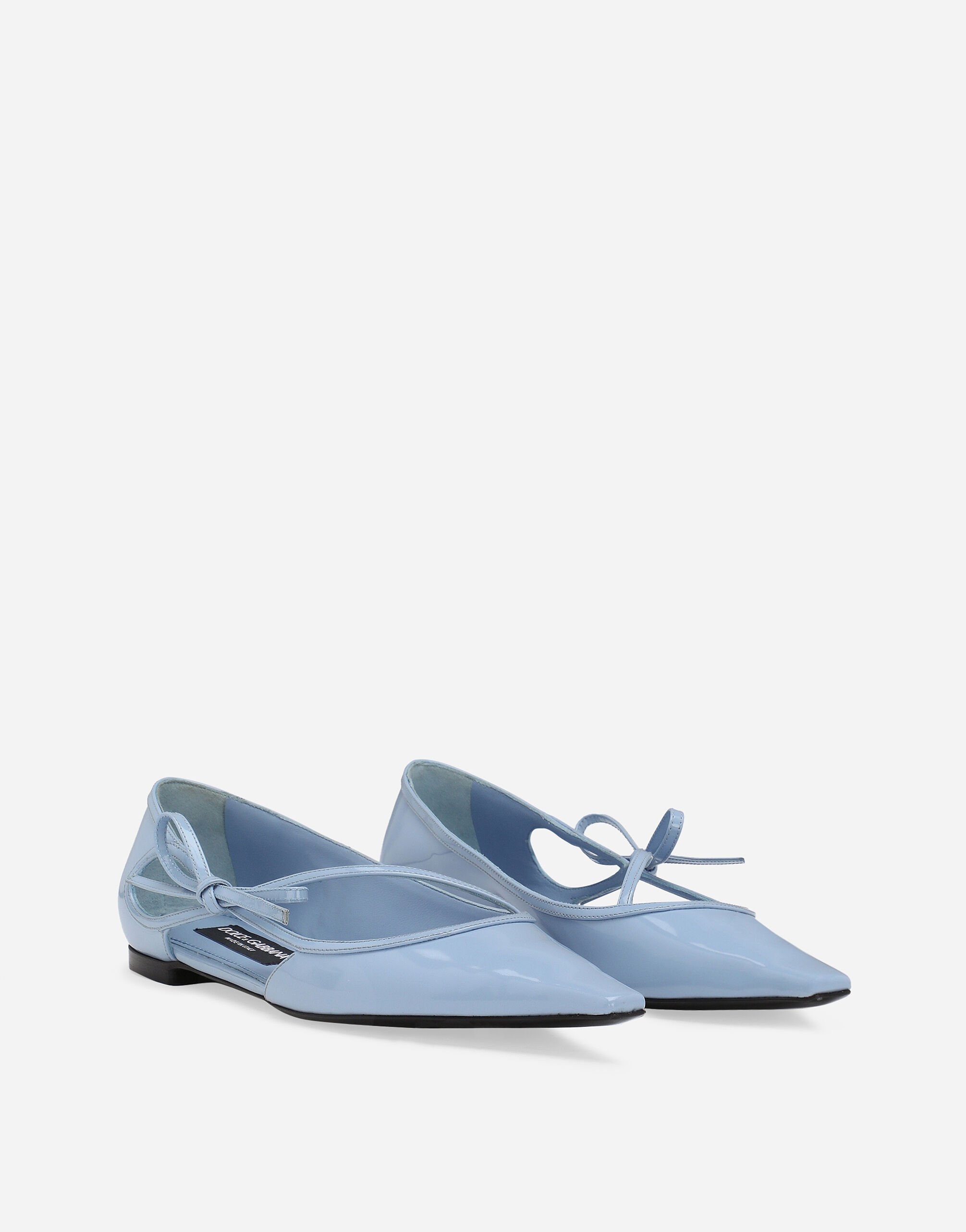 Polished calfskin ballet flats - 2