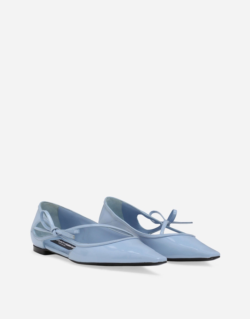 Polished calfskin ballet flats 2