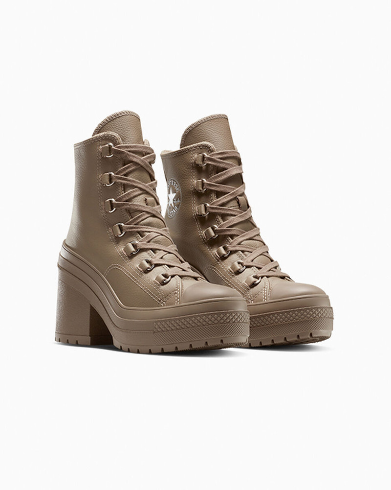 Chuck 70 De Luxe Heel Platform Leather 5