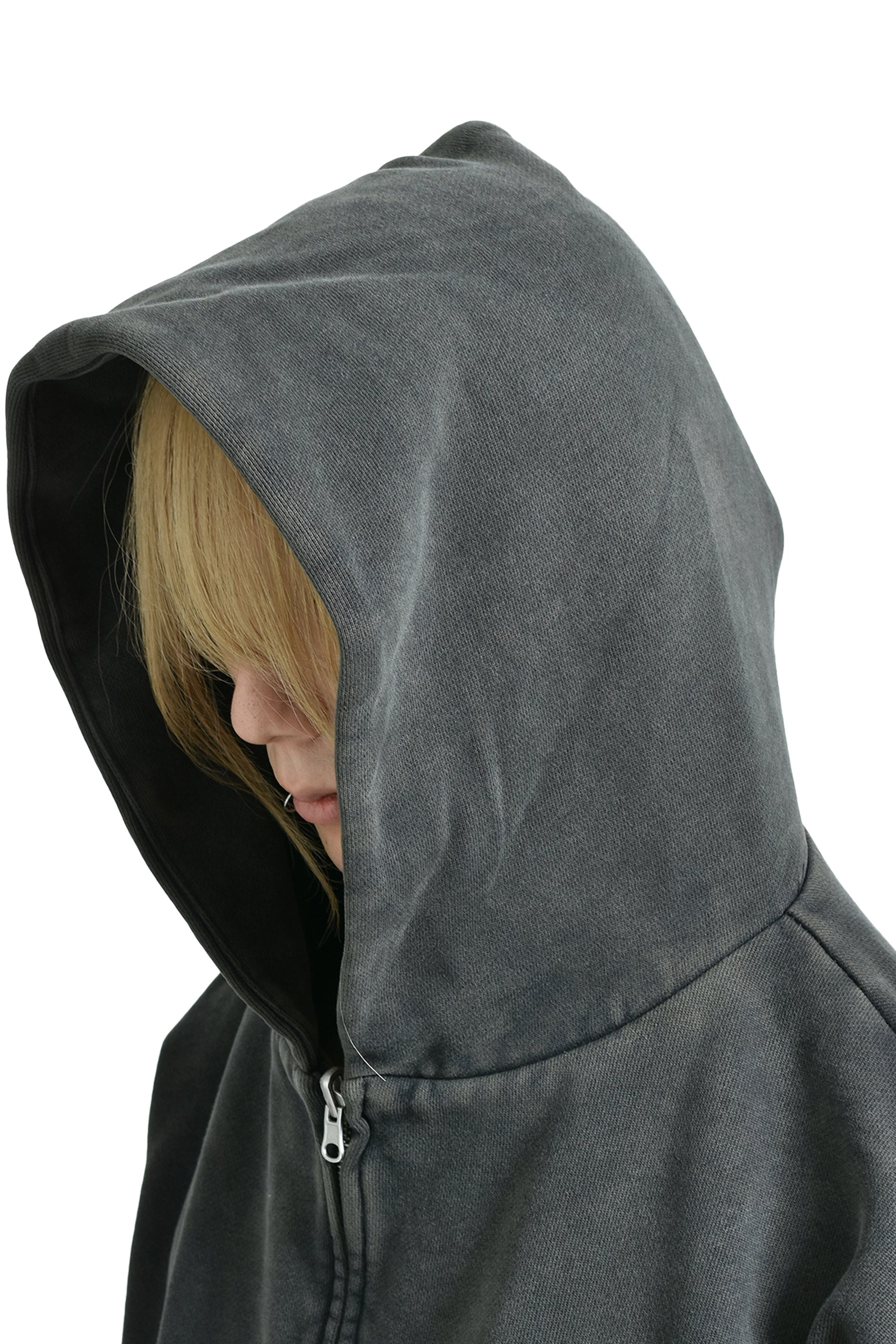 THERMAL HOOD / WASHED BLK - 5