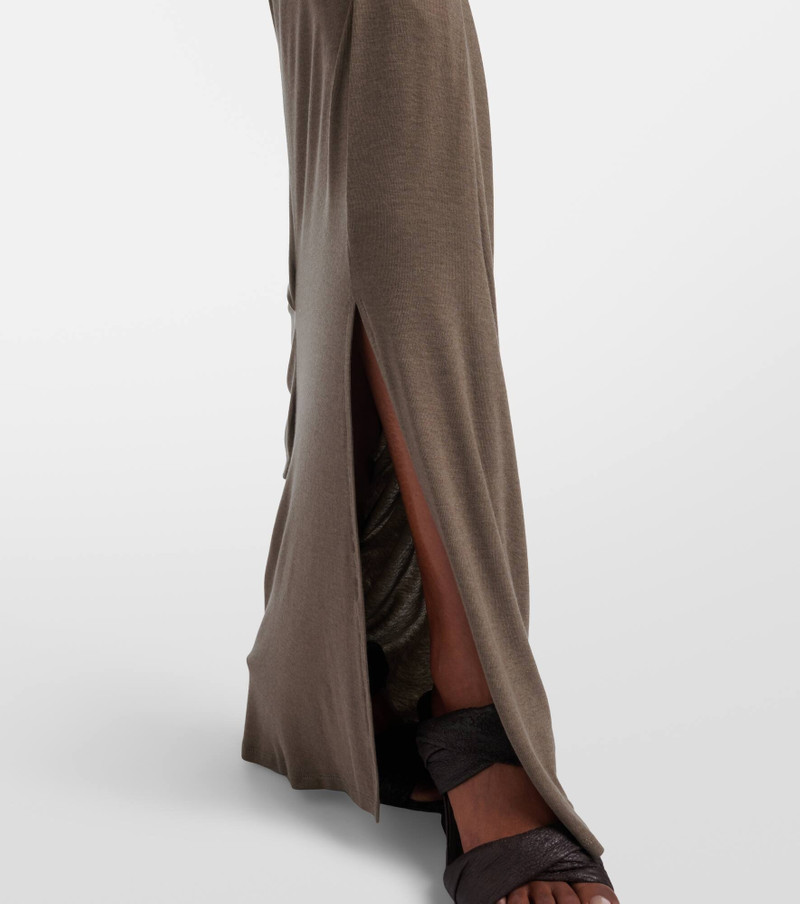 Draped jersey maxi skirt 5