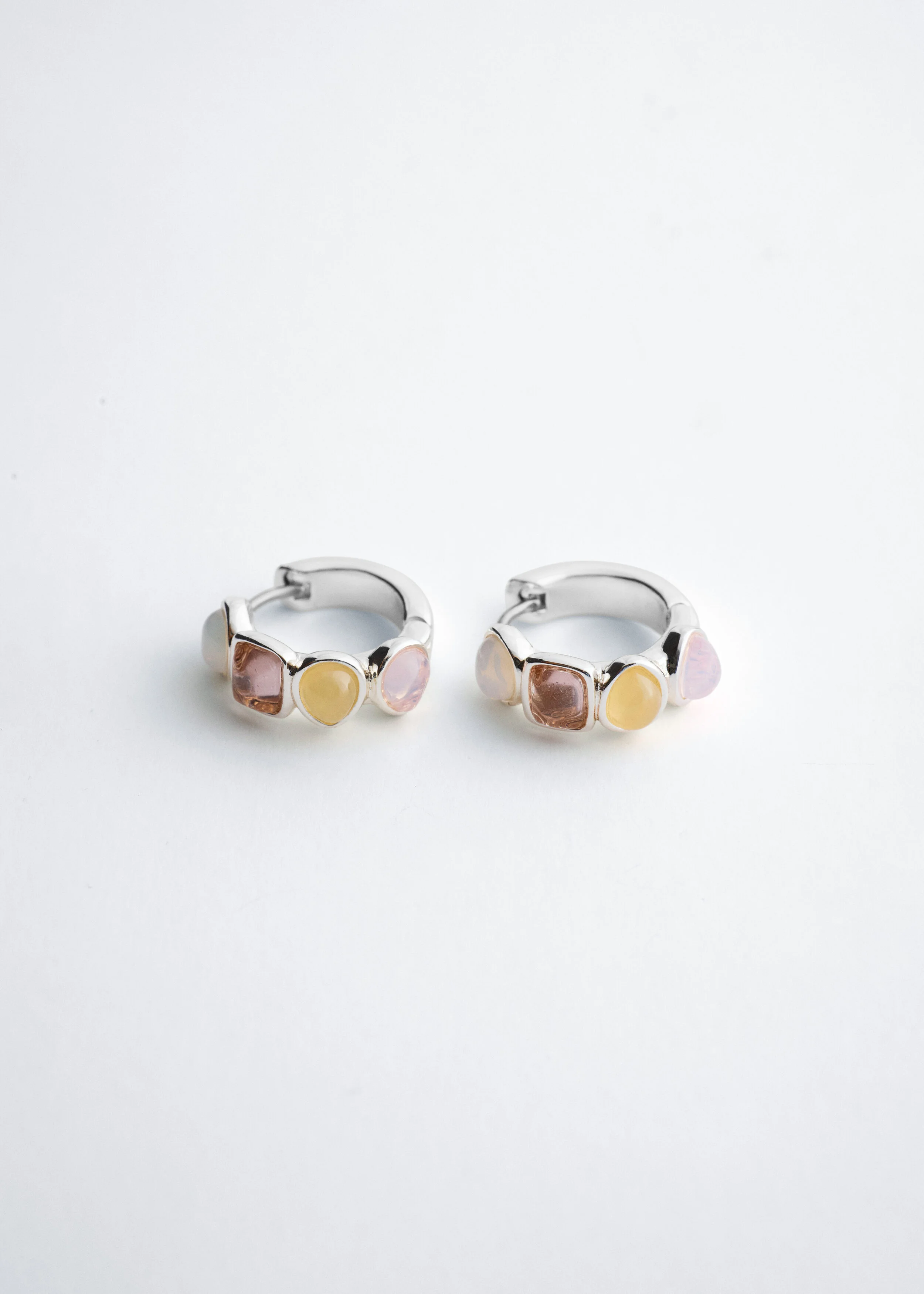 Multi-Coloured Hoop Earrings - 1