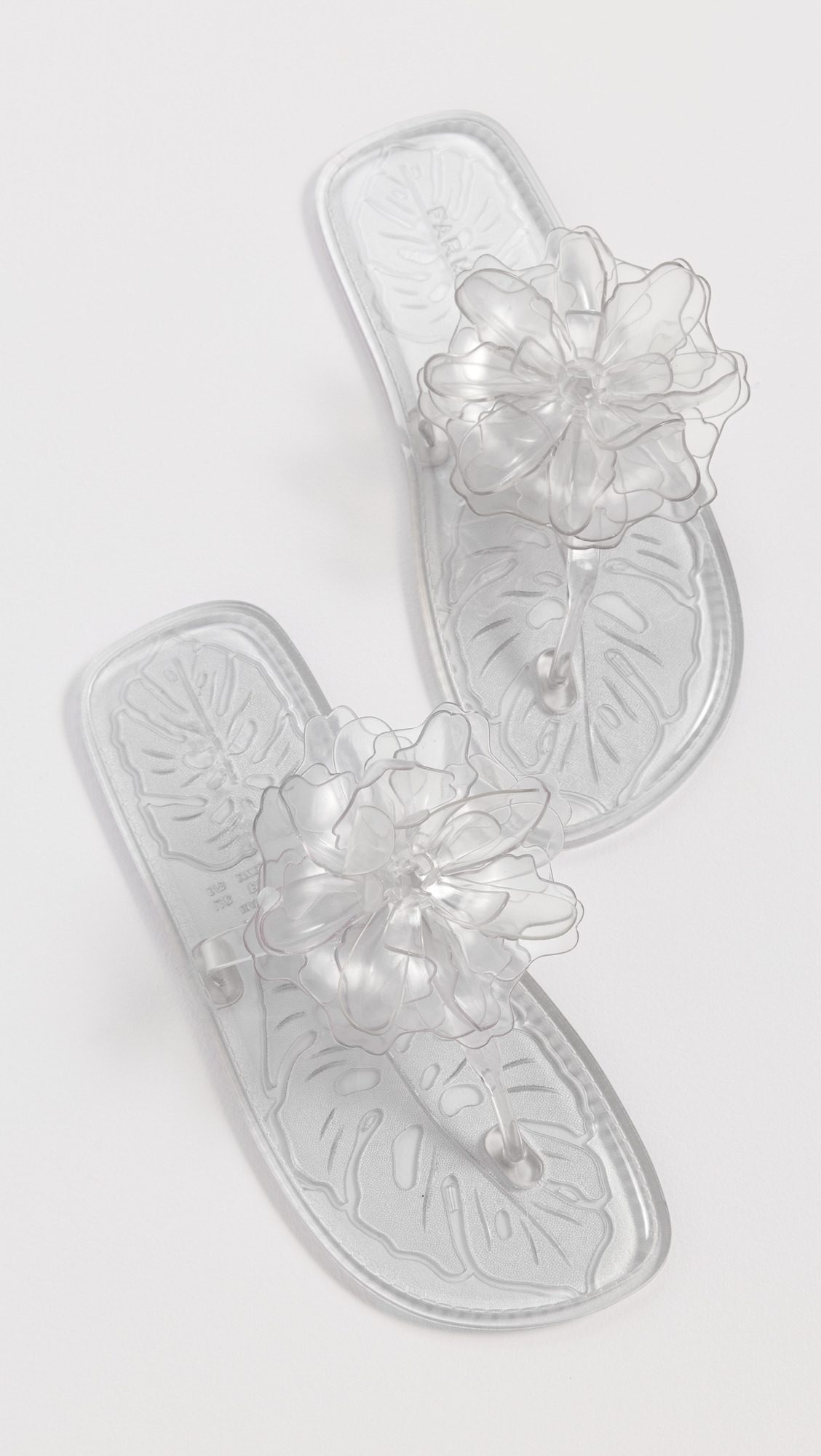 Flower Jelly Flat Sandals - 5