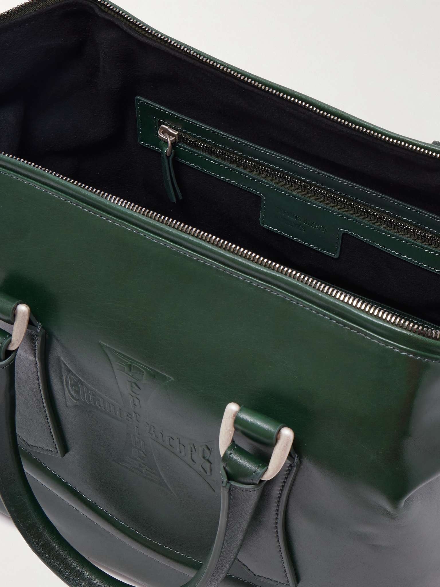 Enfants Riches Déprimés Logo-Embossed Leather Messenger Bag