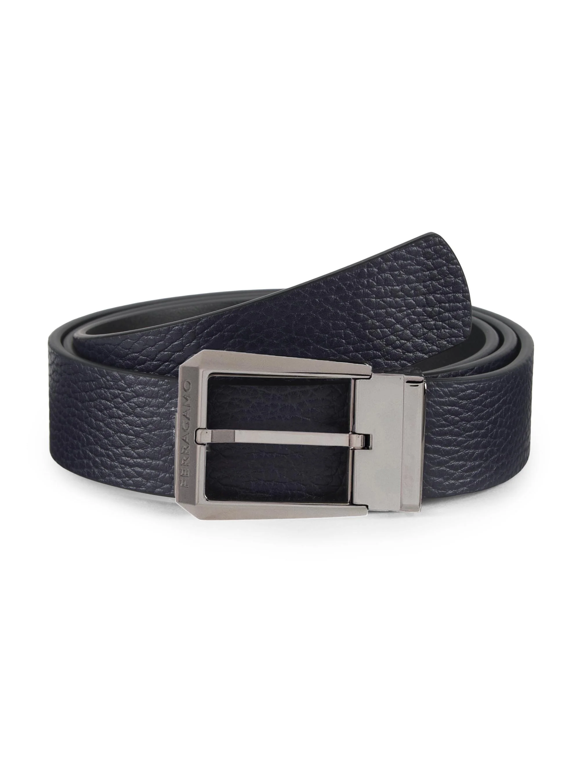 Men's Classic Leather Buckle Belt - Nero Midnight - 1