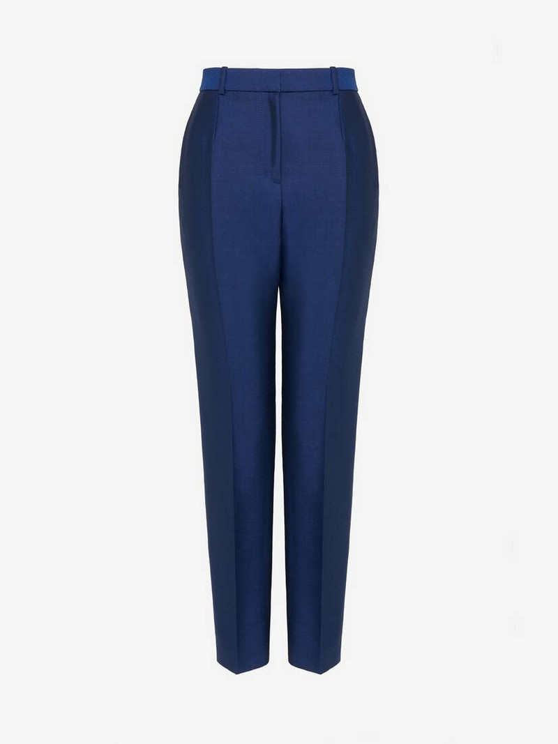 Women's High-waisted Cigarette Trousers in Ultramarine 1