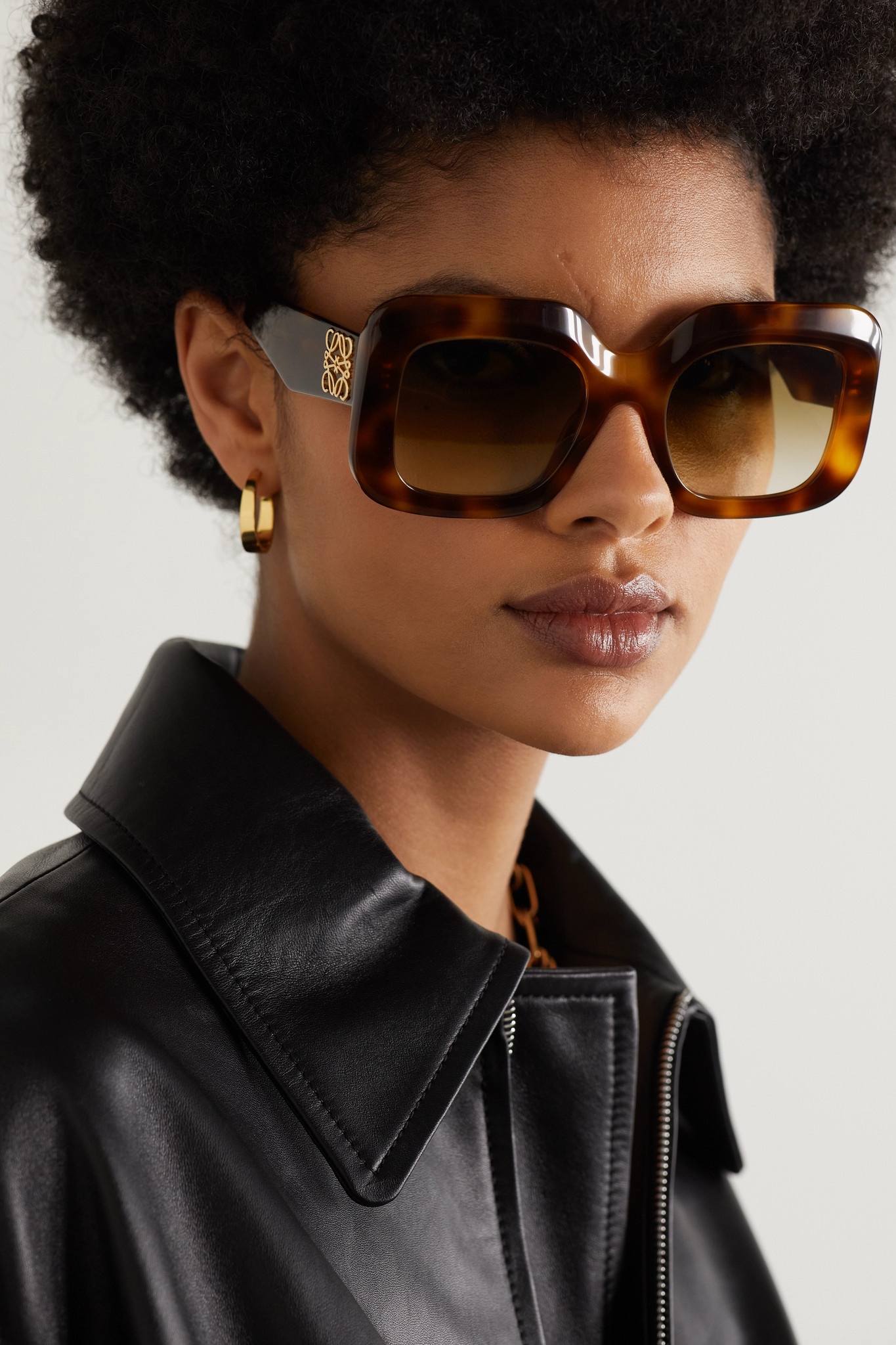 Oversized square-frame acetate sunglasses - 2