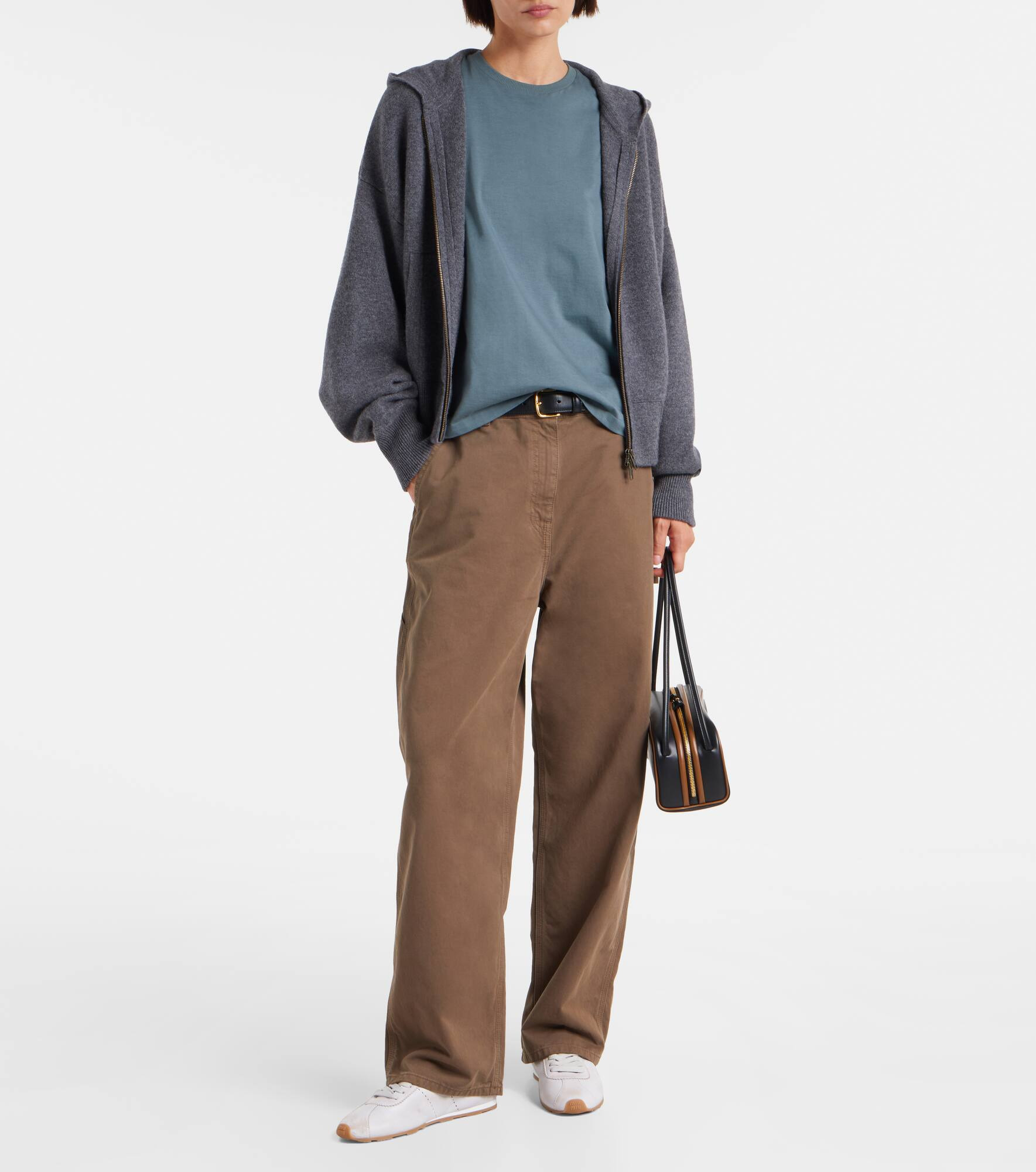 Lilia hooded cashmere zip-up sweater - 2