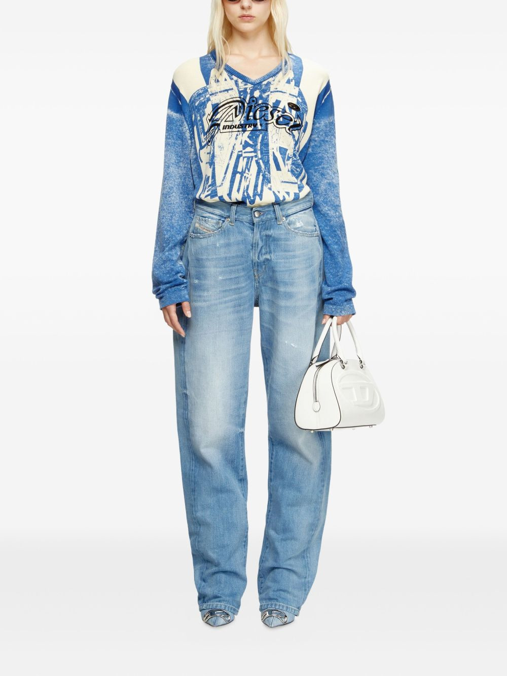 D-Ellz distressed light-wash jeans - 2