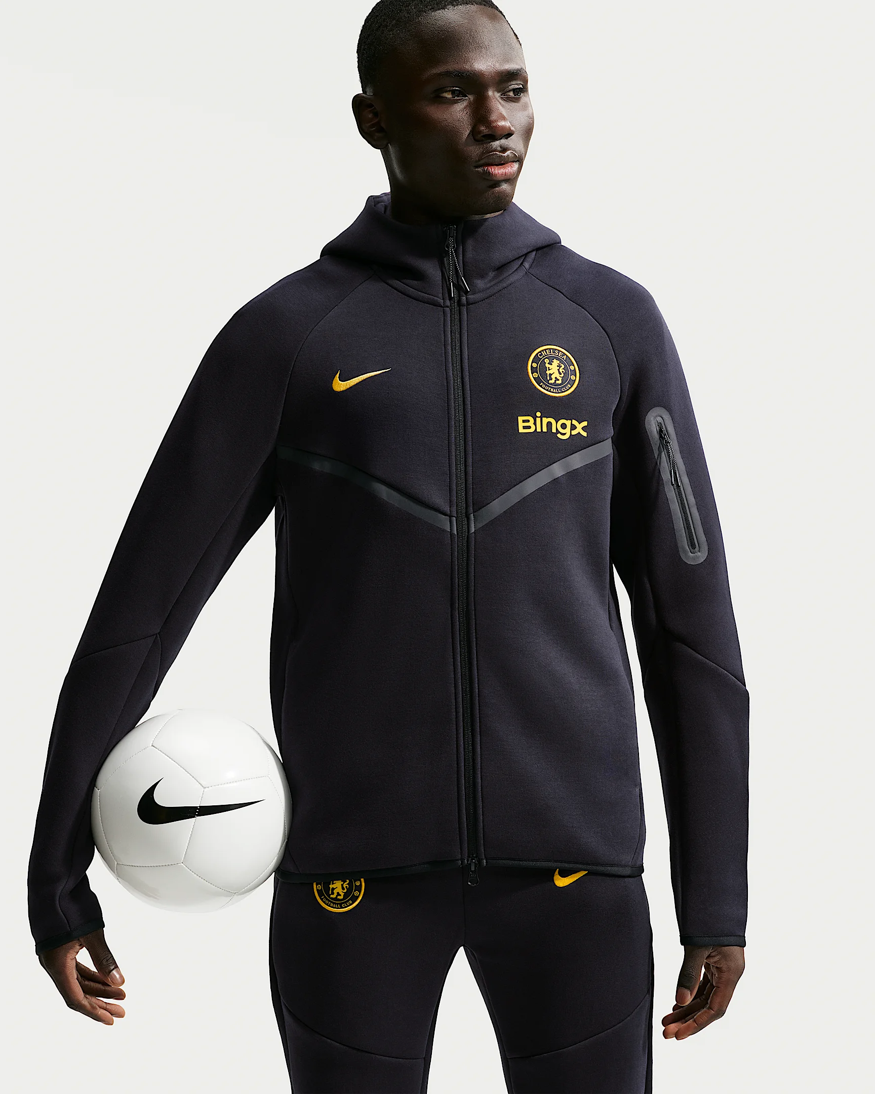 Chelsea FC Tech Fleece Windrunner Men's Nike Soccer Full-Zip Hoodie - 1