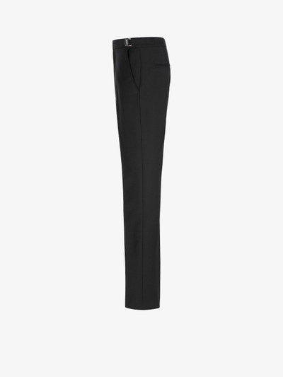 Givenchy Slim fit pants in wool and mohair with metal details outlook