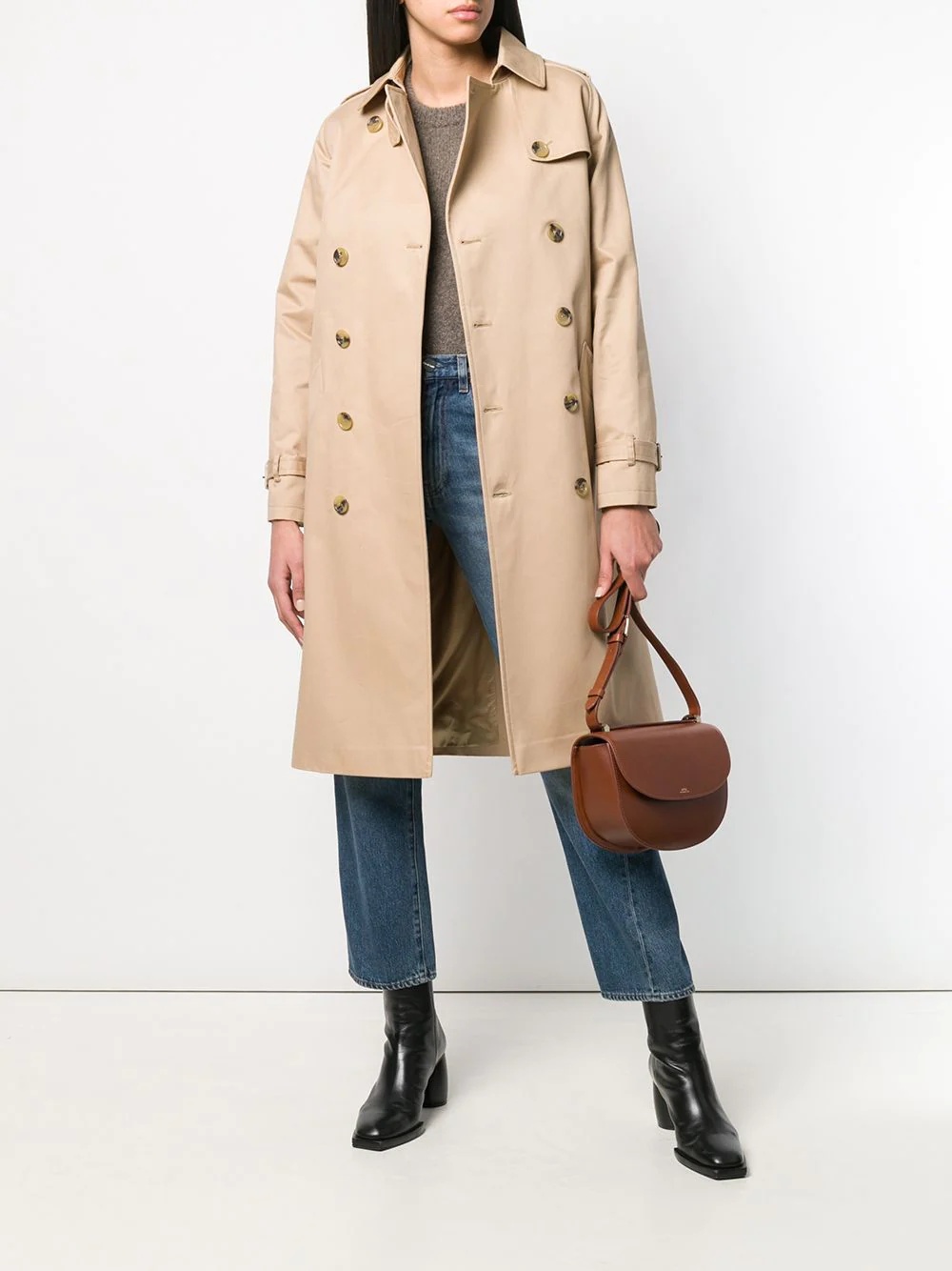 belted trench coat - 2