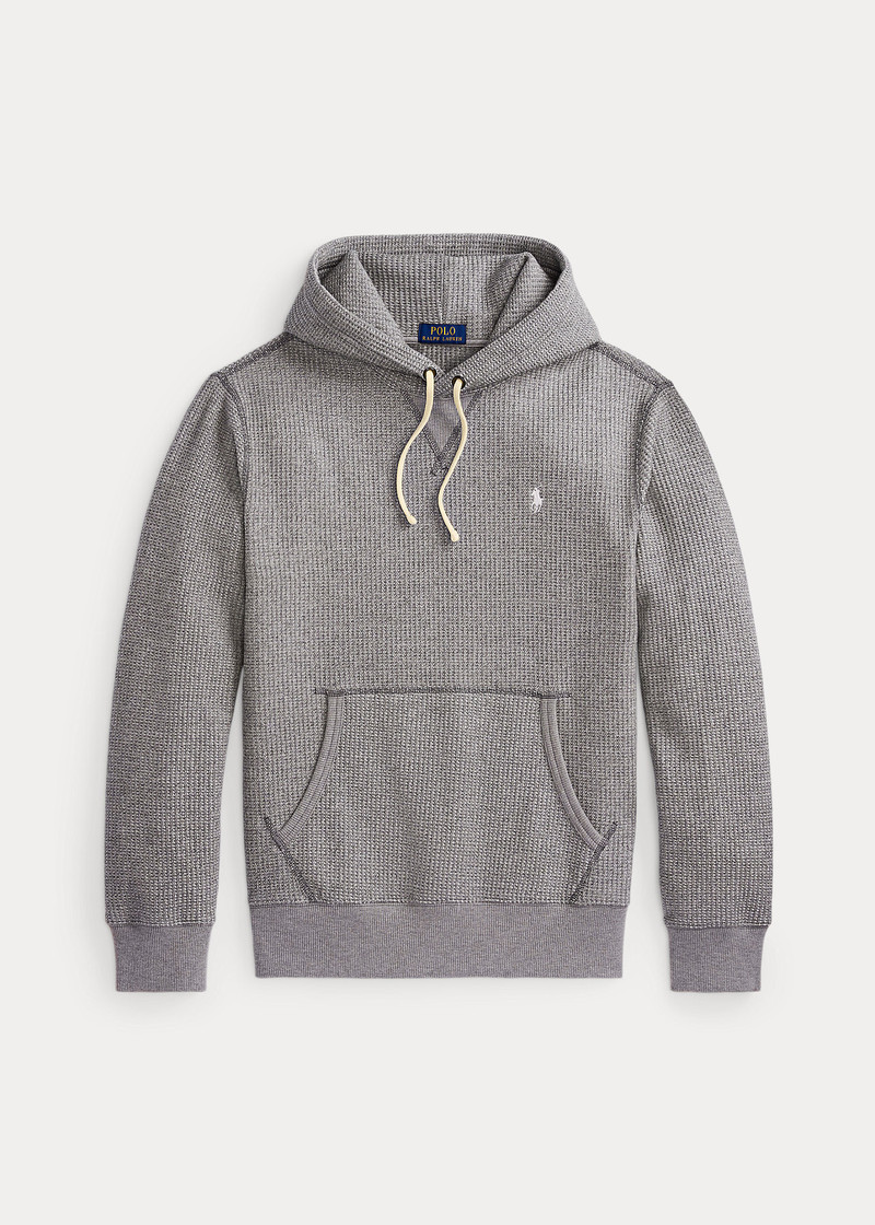 Waffle-Knit Fleece Hoodie 1