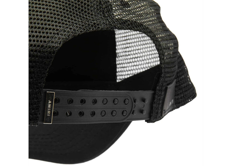 AMIRI AMIRI Embroidered Logo Trucker Cap Black/Carolina Blue outlook