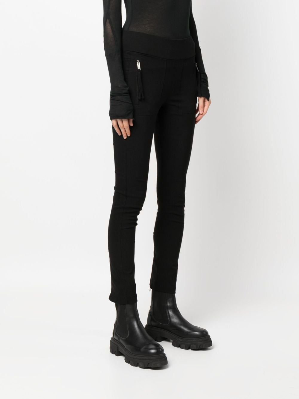 zip-pocket high-waisted leggings - 3