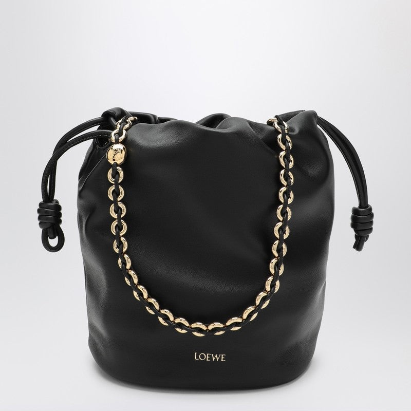 Loewe Flamenco Purse Bucket Bag Black Leather Women - 1