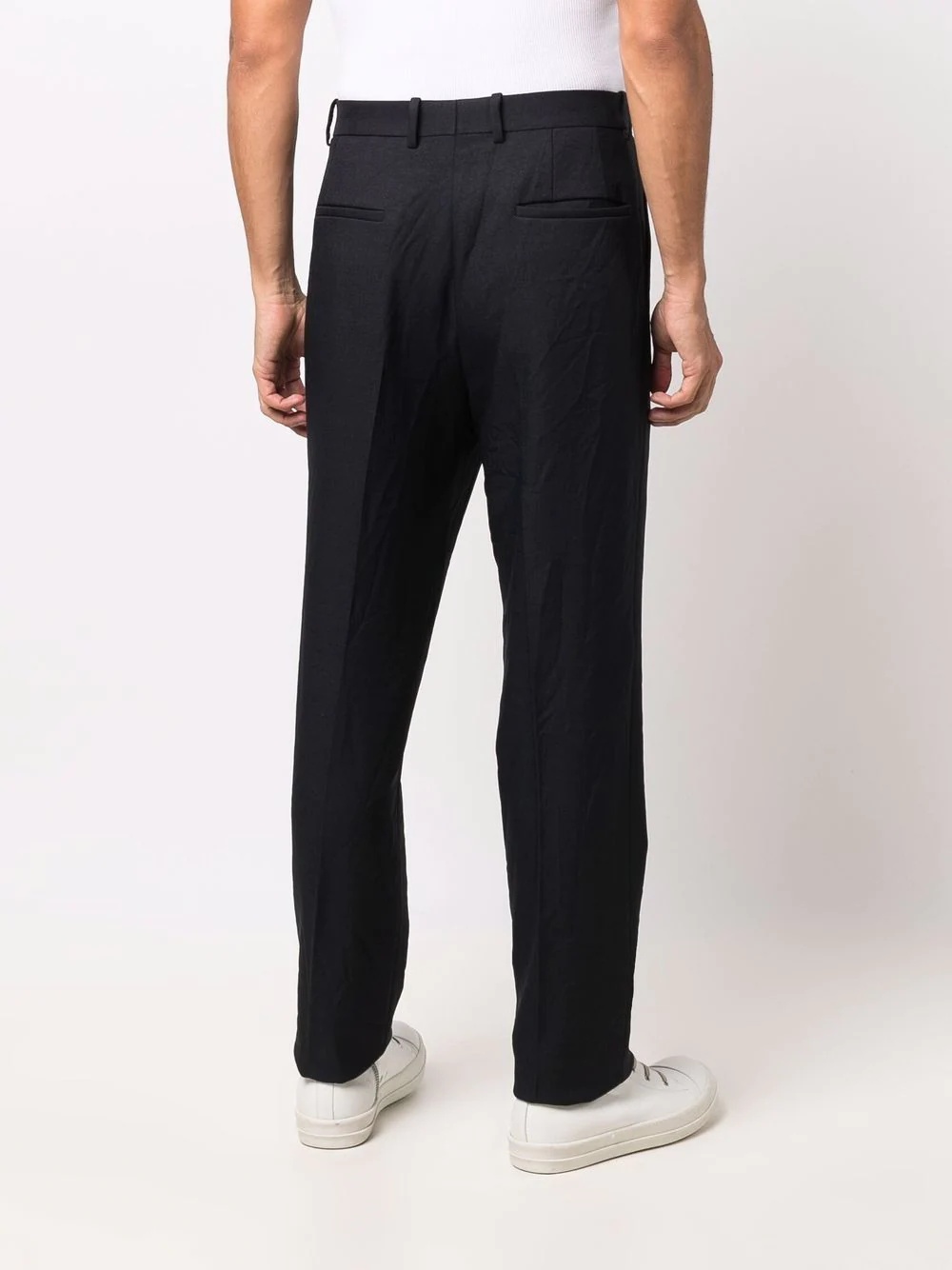 piped-trim drop crotch trousers - 4