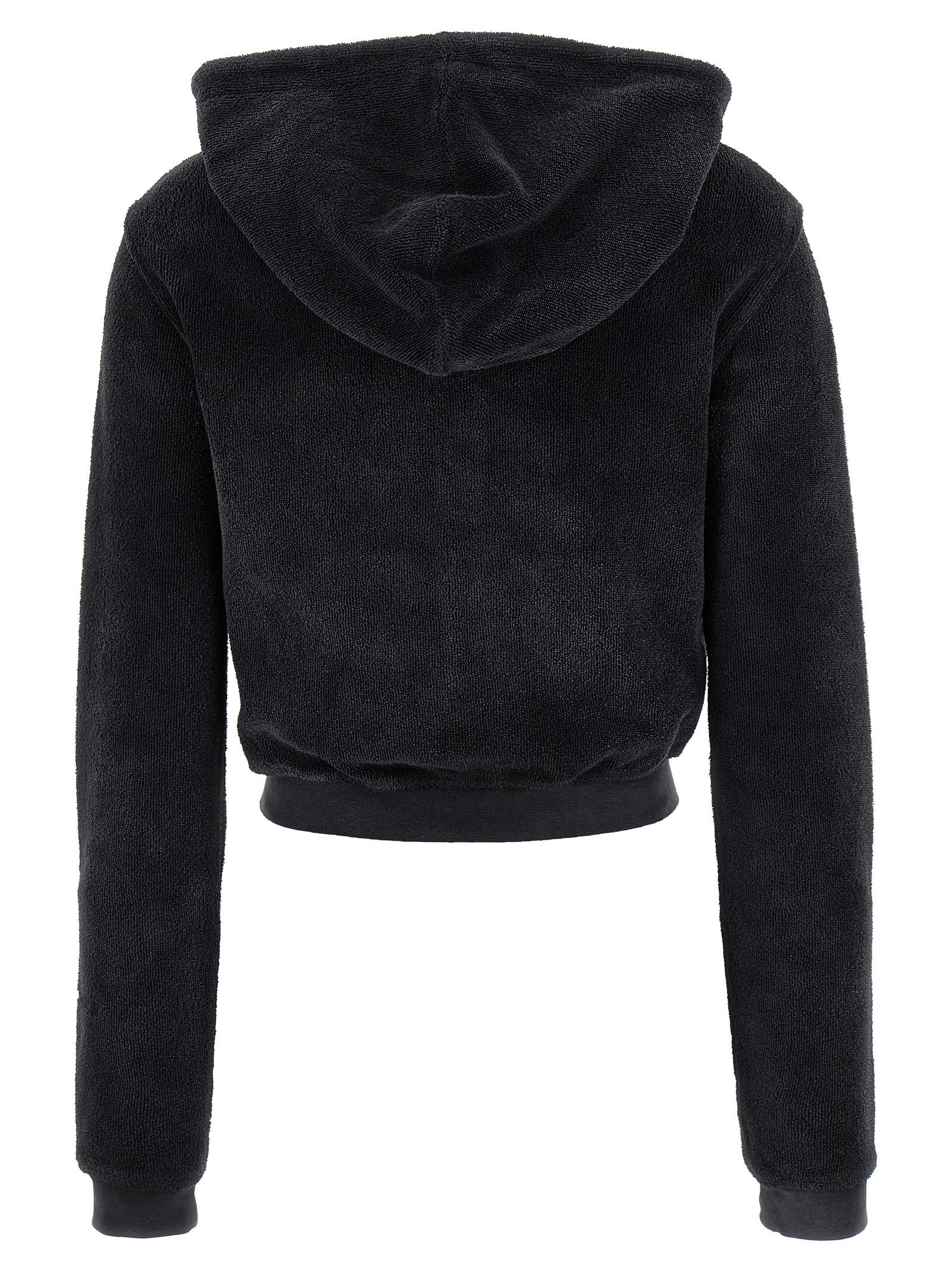 Terry Hoodie Sweatshirt Black - 2