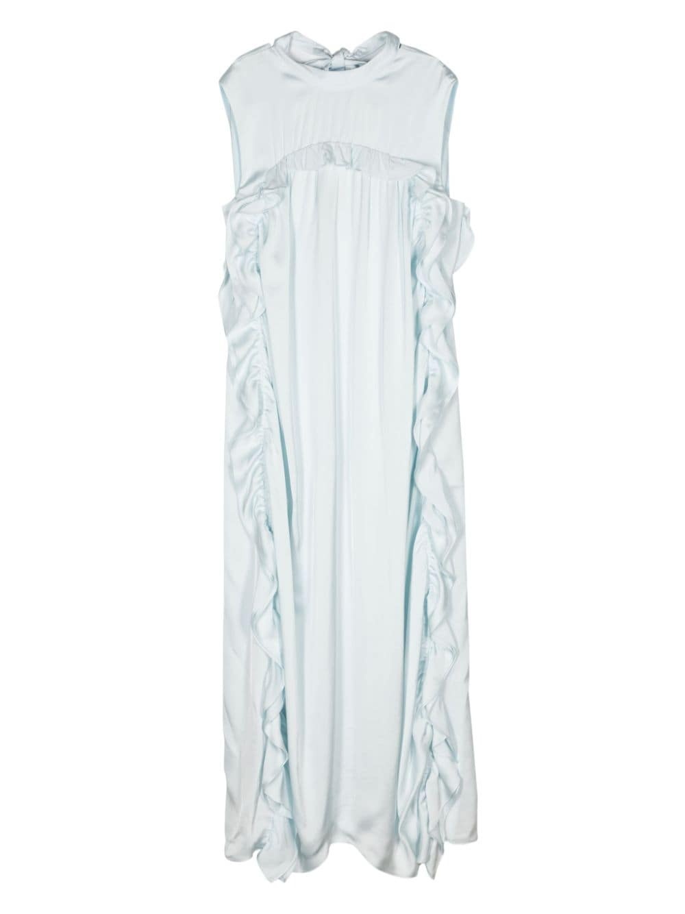 ruffle-trim satin maxi dress - 2