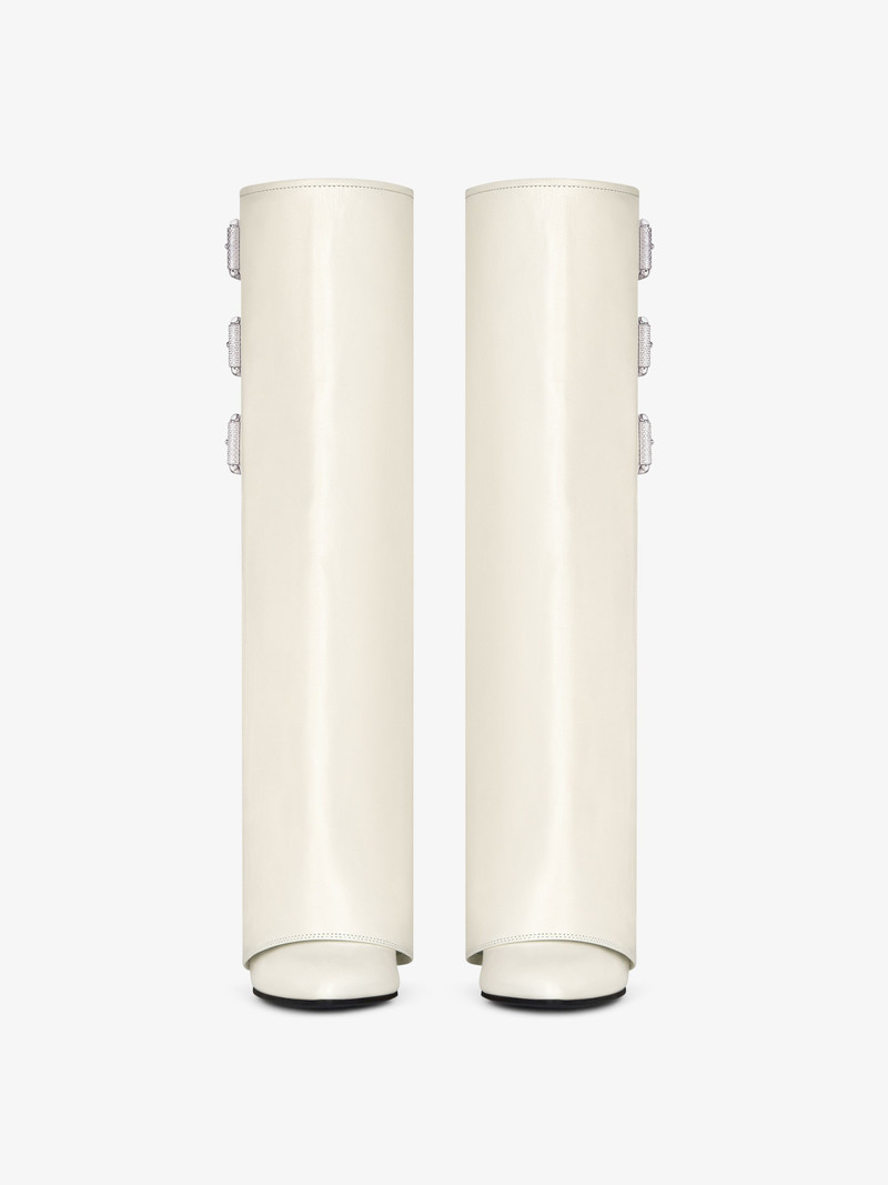Givenchy SHARK LOCK BUCKLES BOOTS IN LEATHER outlook