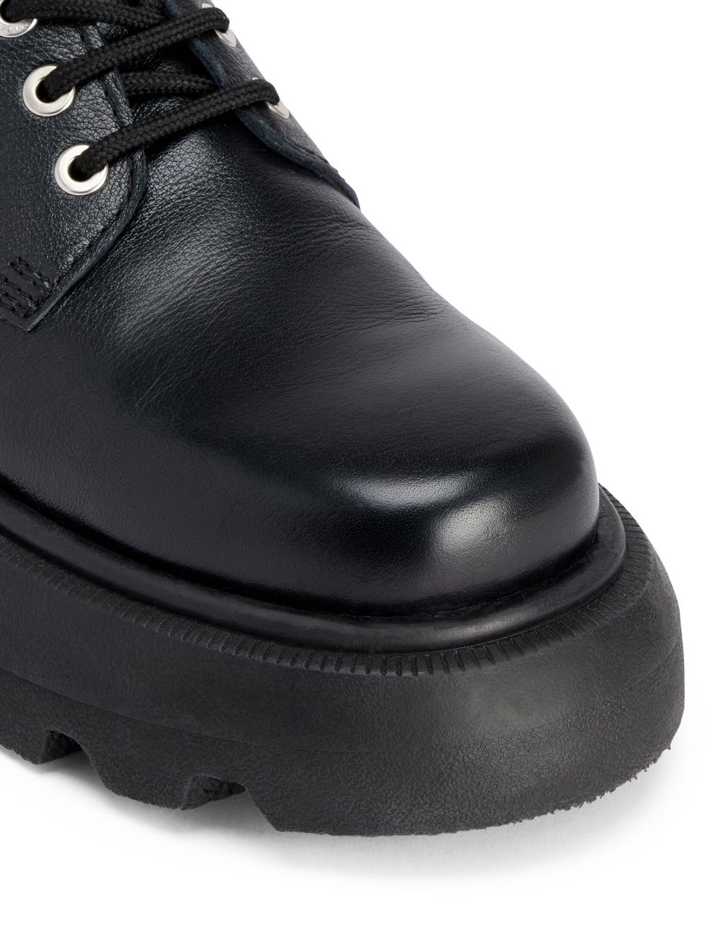 lace-up leather loafers - 3