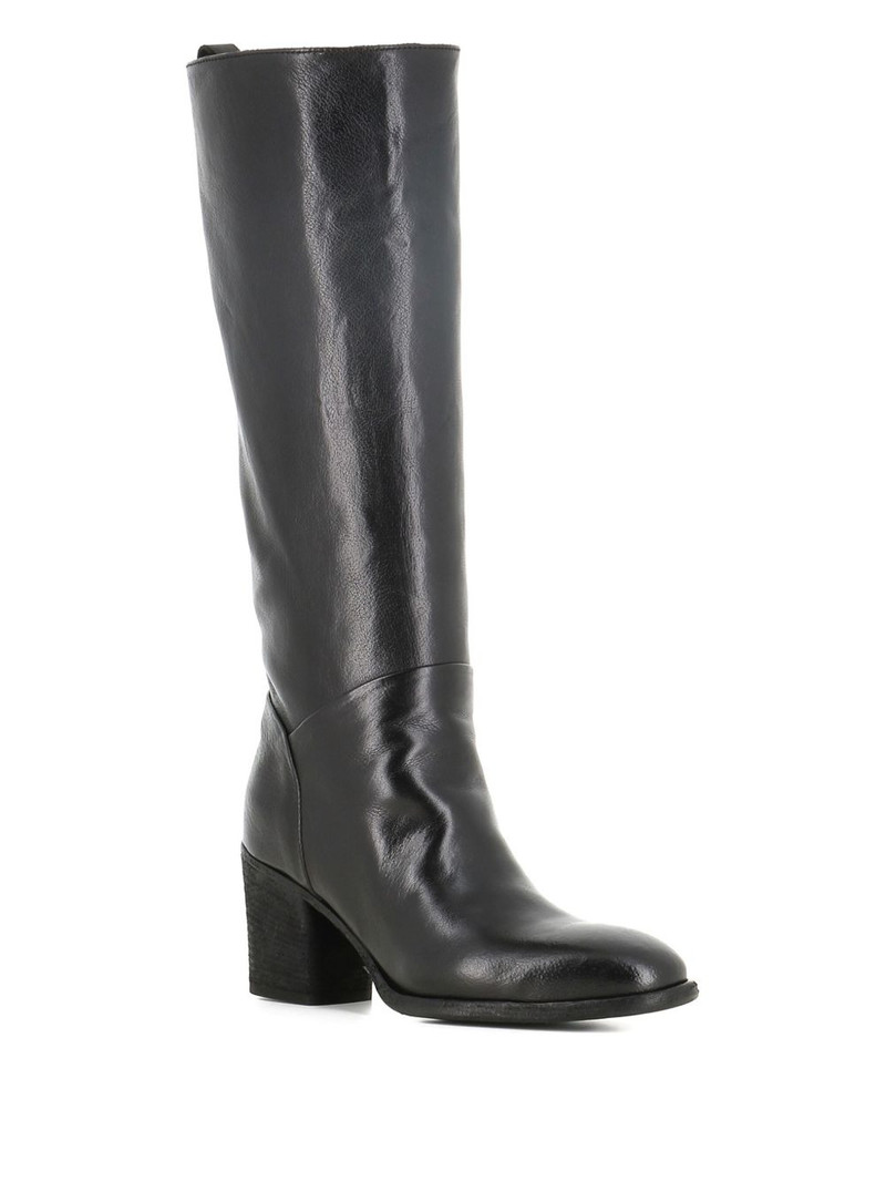 OFFICINE CREATIVE leather block-heel boots outlook
