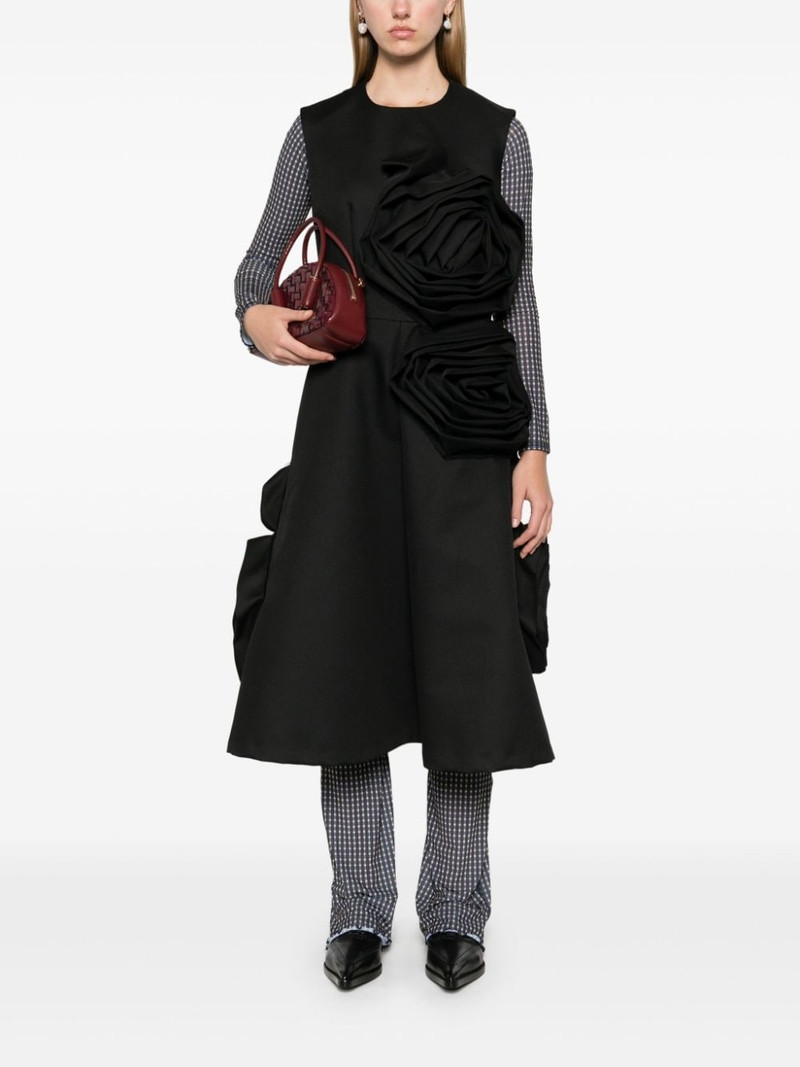 Comme Des Garçons rose-appliqué midi skirt outlook