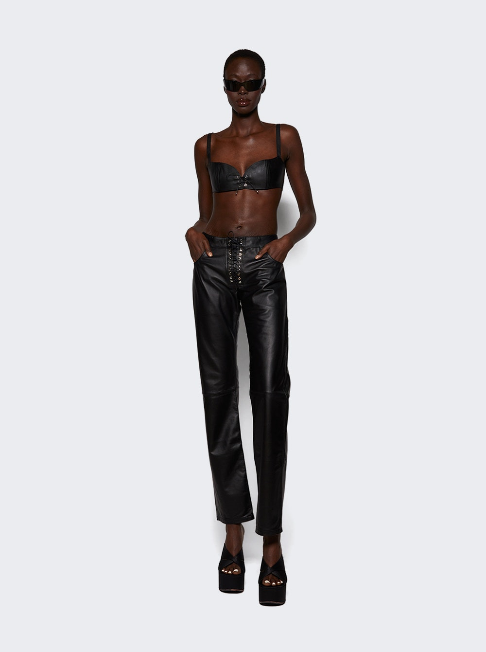 Easy Cleavage Bra Patent Leather Black - 5