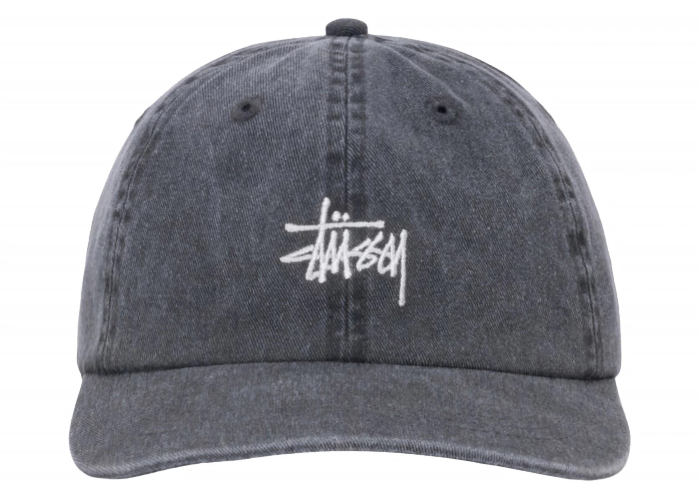 Stussy Low Profile Basic Washed Strapback Charcoal - 2
