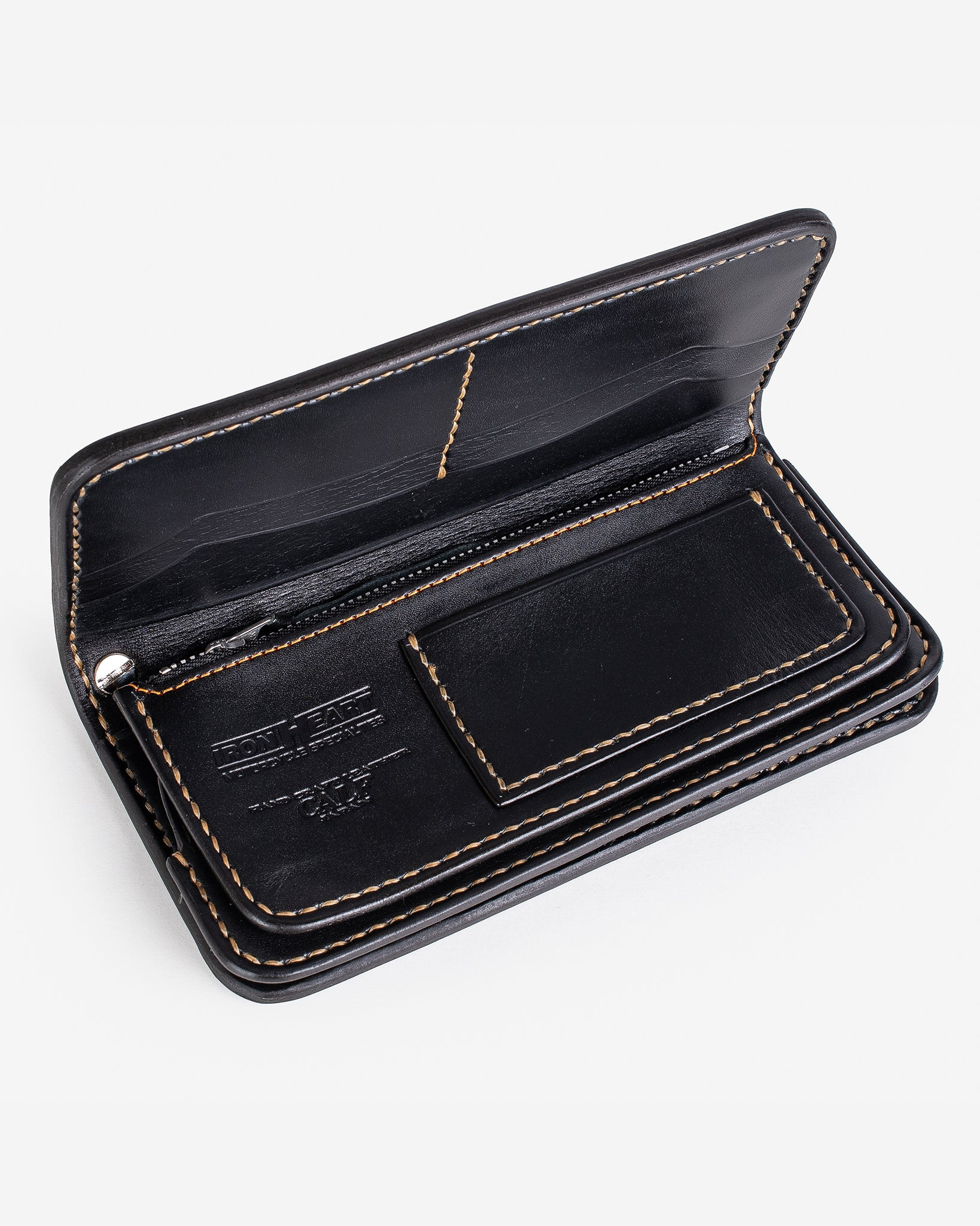 IHG-03-BLK Long Shell Cordovan Wallet - Black - 3