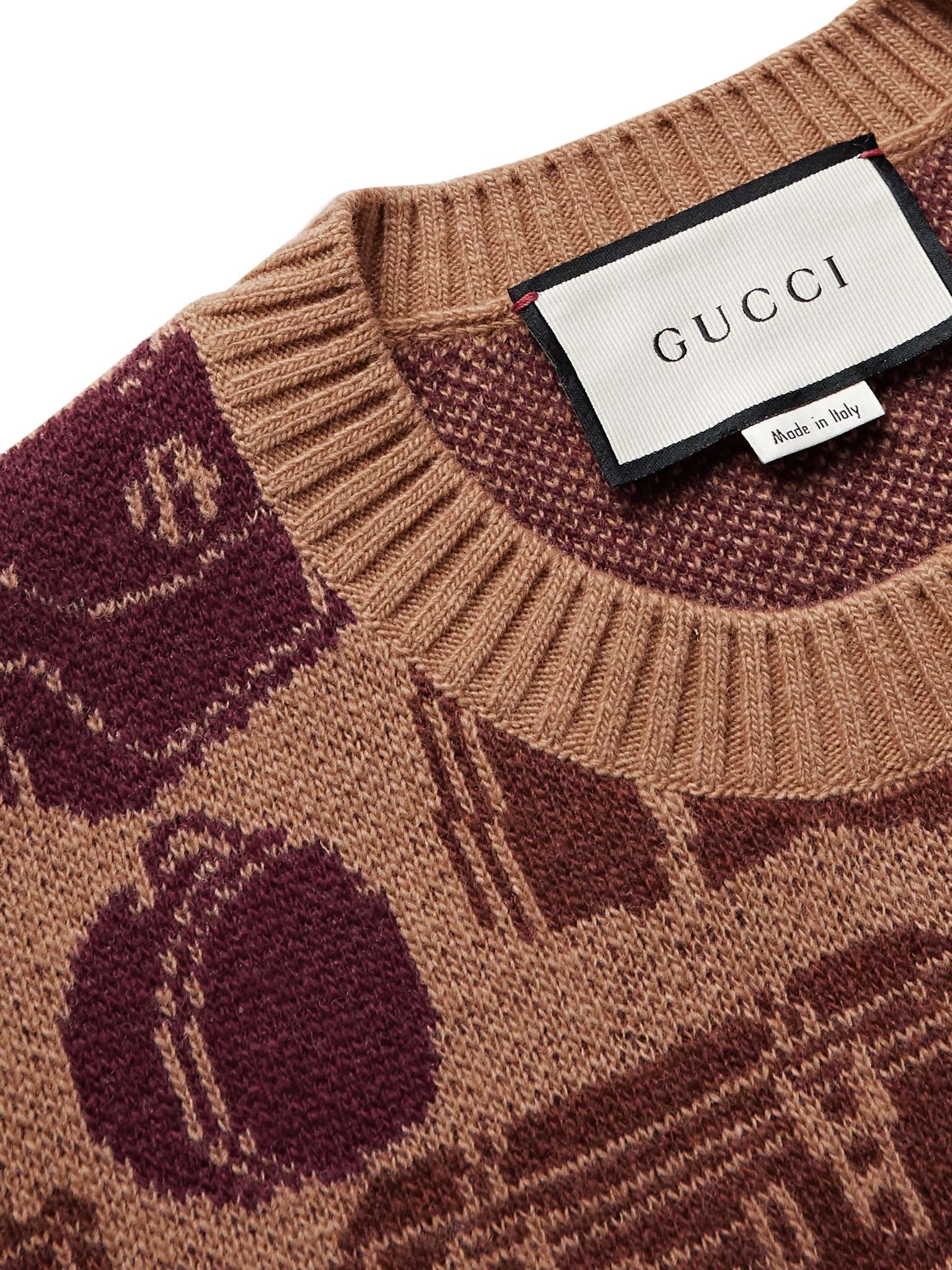 Logo-Jacquard Wool Sweater - 6