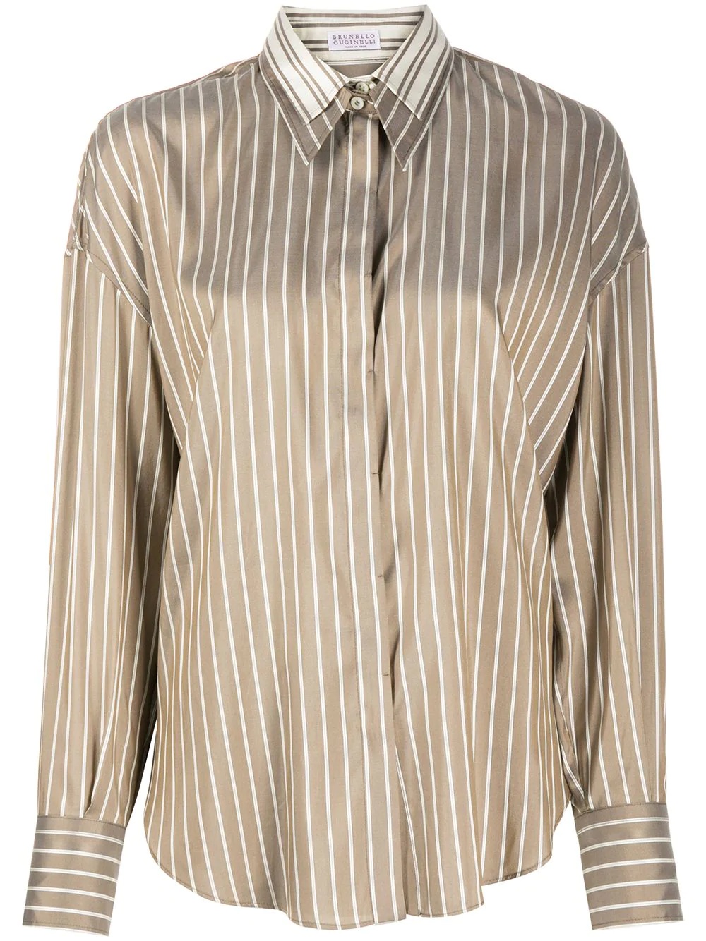 double-collar striped shirt - 1