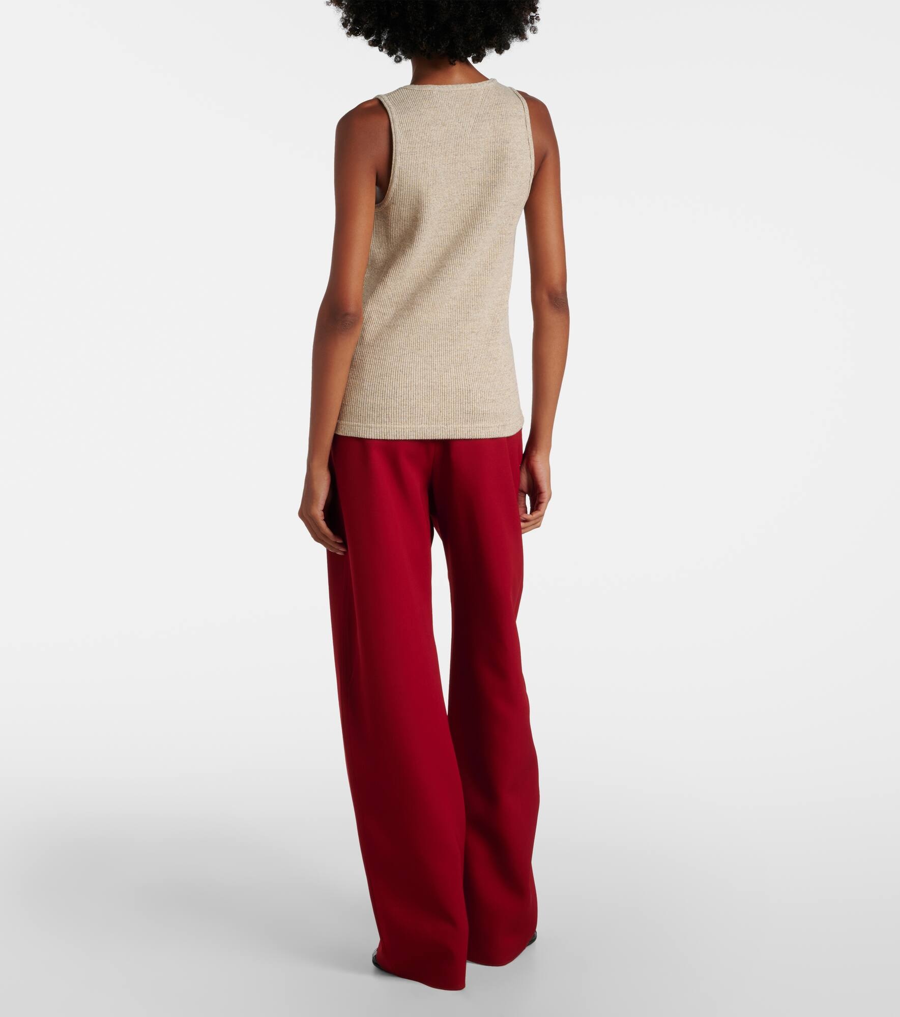 Ribbed-knit cotton jersey tank top - 3