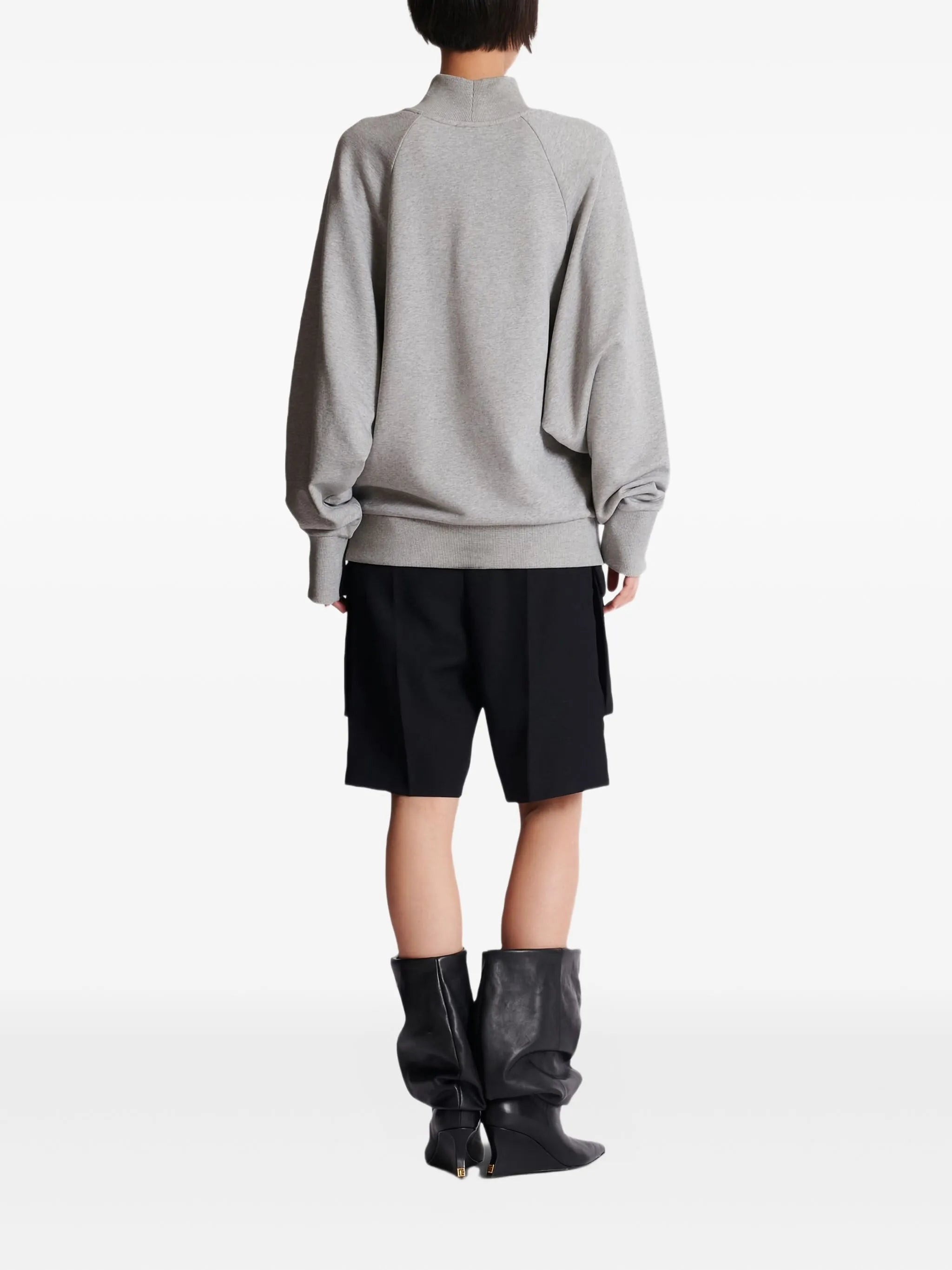 Balmain Cheetah-print Turtleneck Sweatshirt - 4