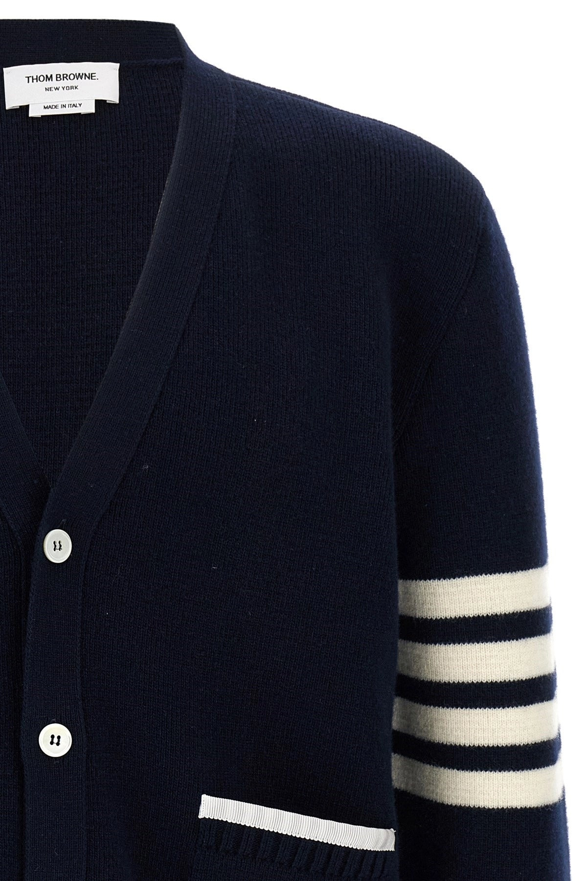 Thom Browne Men '4-Bar' Wool Cardigan - 3
