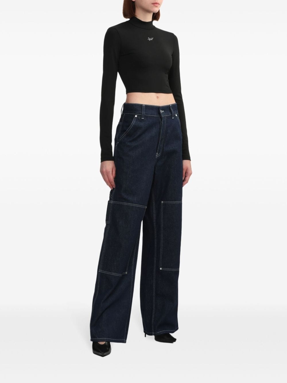 straight-leg cargo jeans - 2