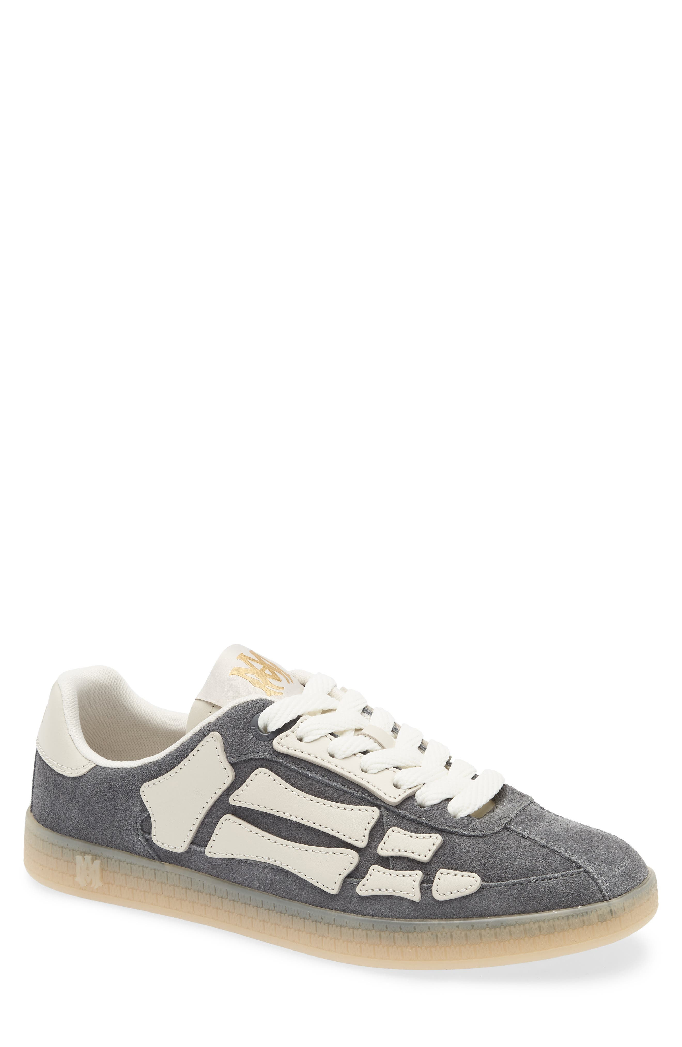 AMIRI Pacific Bones Low Top Sneaker in Dark Grey at Nordstrom - 1