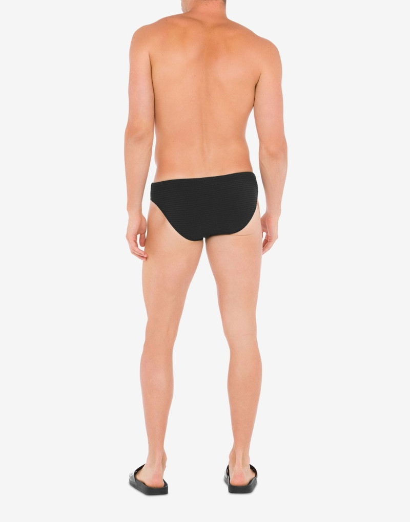 Moschino DOUBLE QUESTION MARK SEERSUCKER BIKINI BOTTOMS outlook