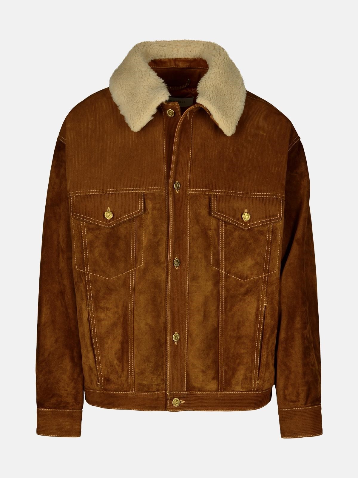 BROWN COWHIDE JACKET - 1