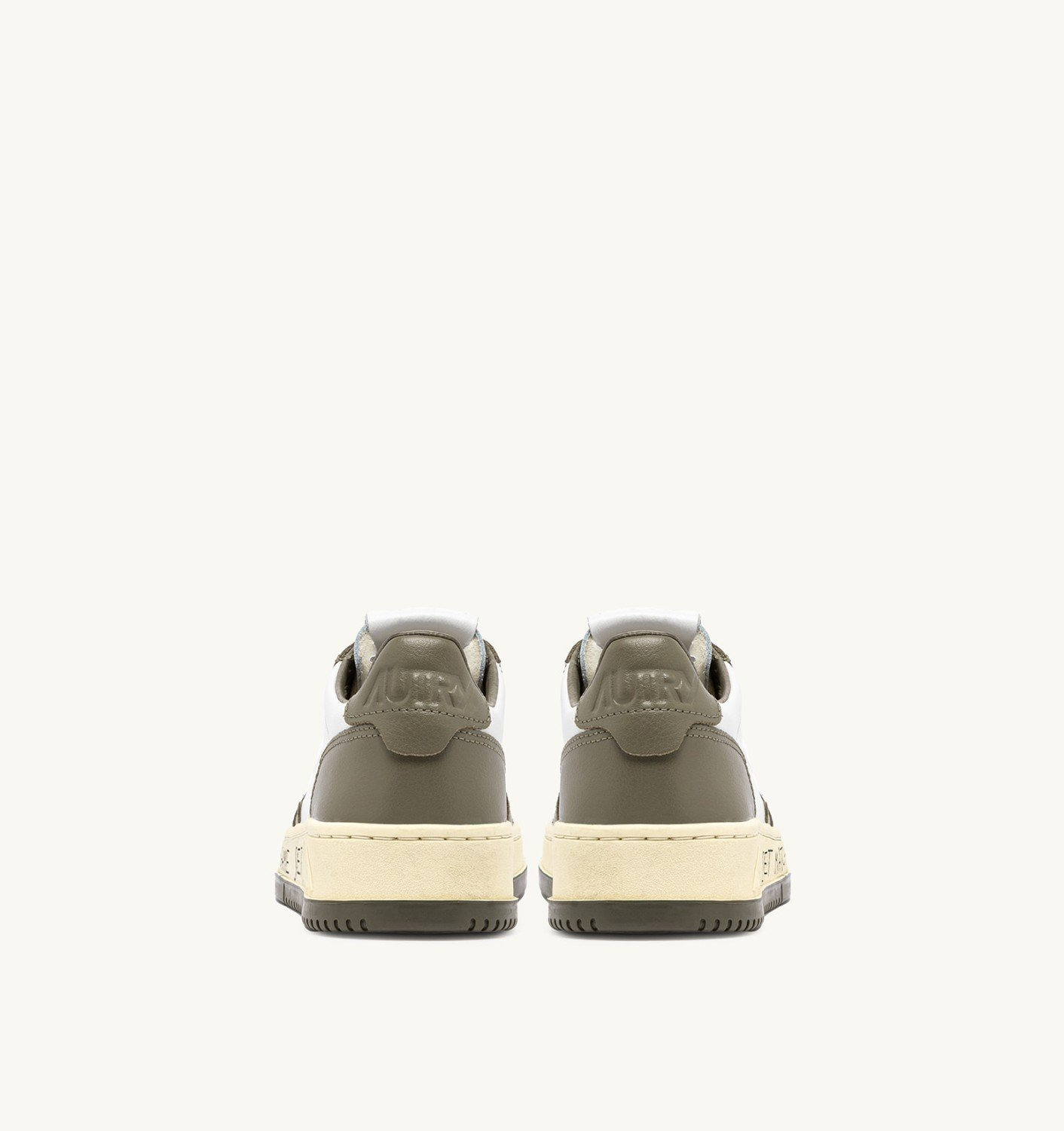 MEDALIST LOW SNEAKERS IN LEATHER COLOR WHITE AND COVERT GREEN WITH LETTERING - 3