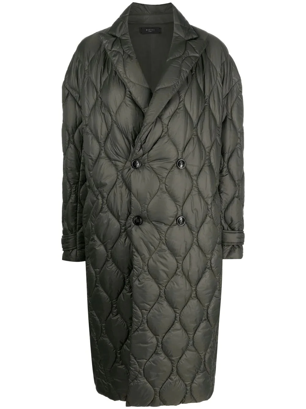 double-breasted quilted coat - 1